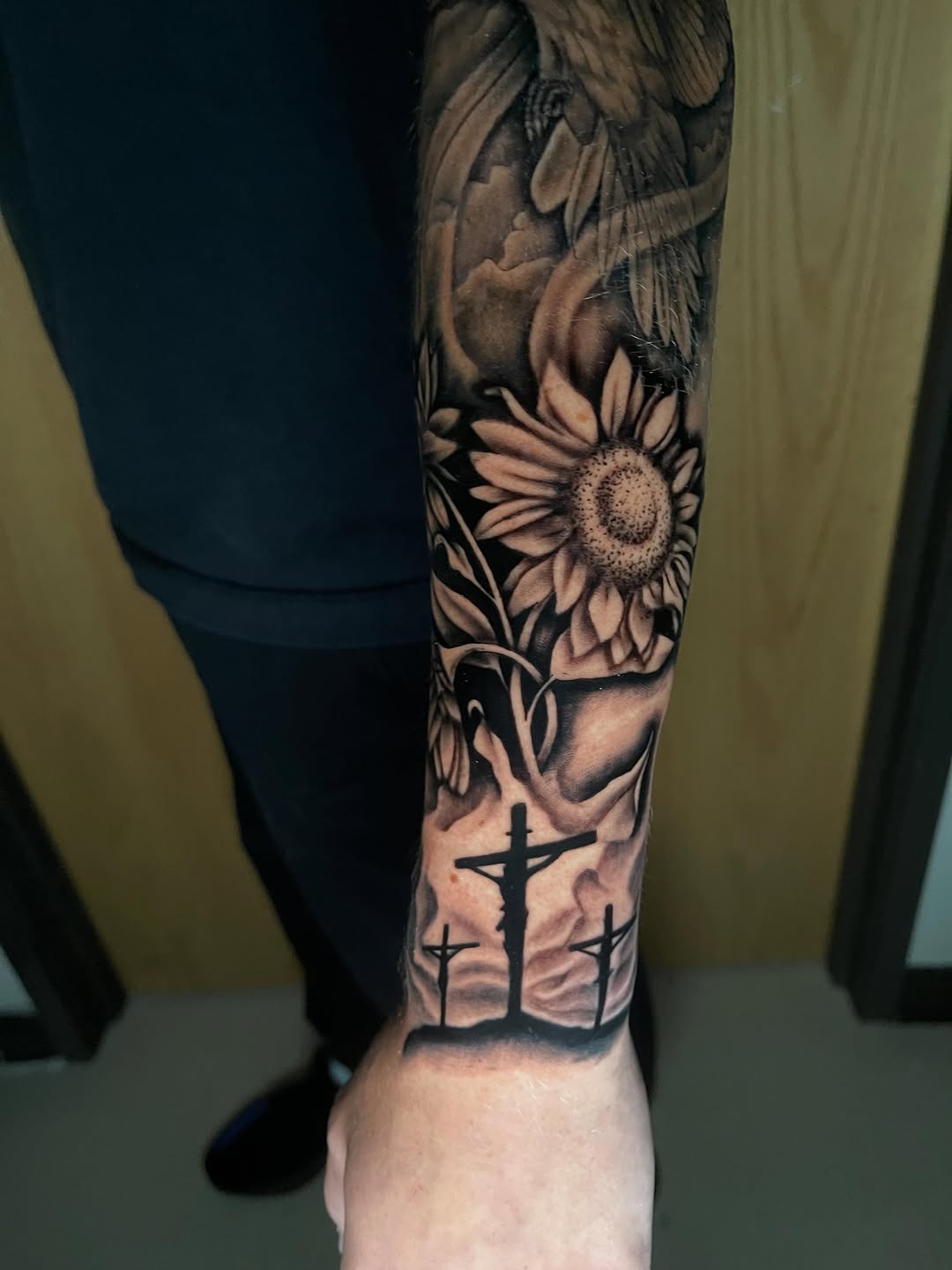 Tattoo by @therealdomgray — black_and_grey, realism