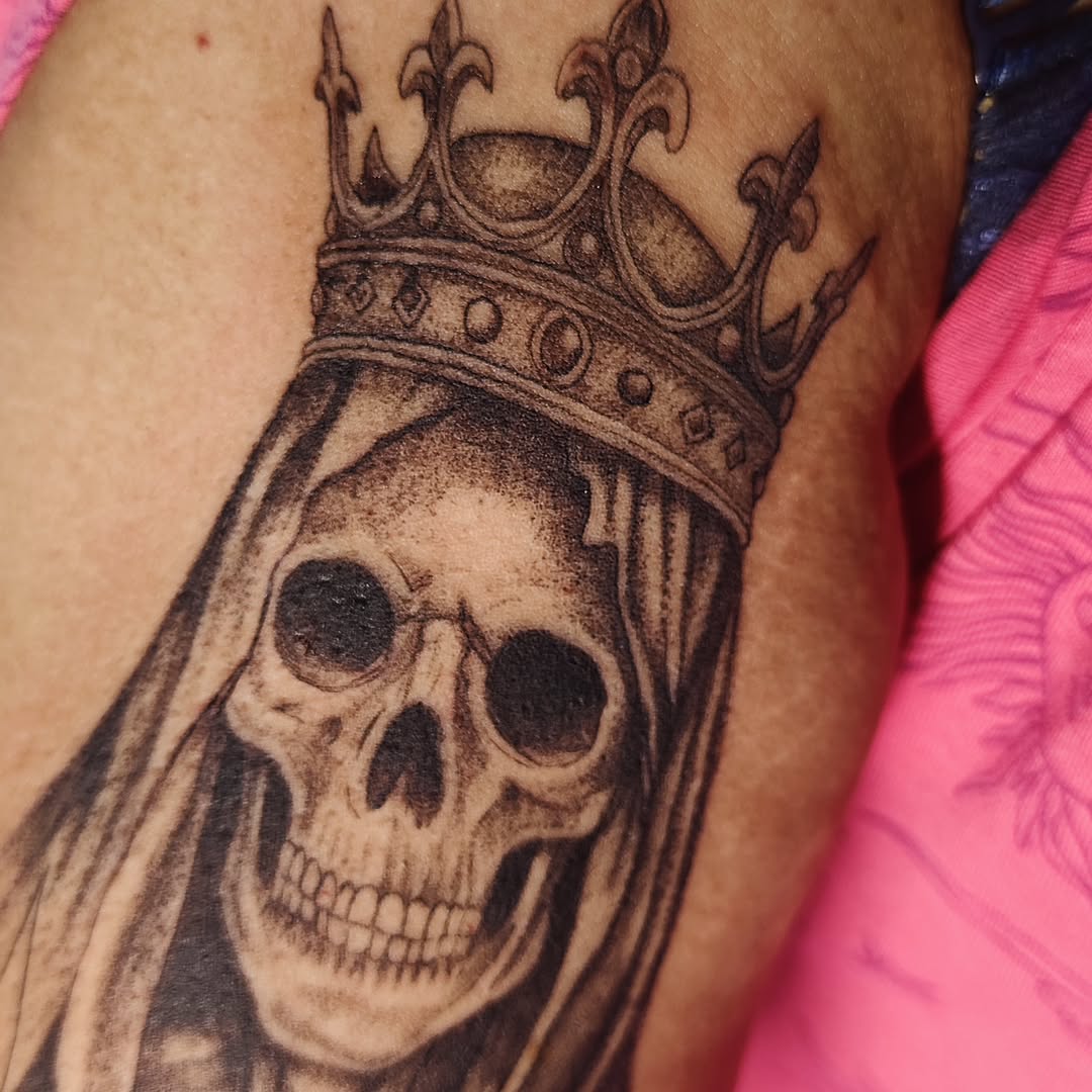 Tattoo by @tintafinart — realism, black_and_grey