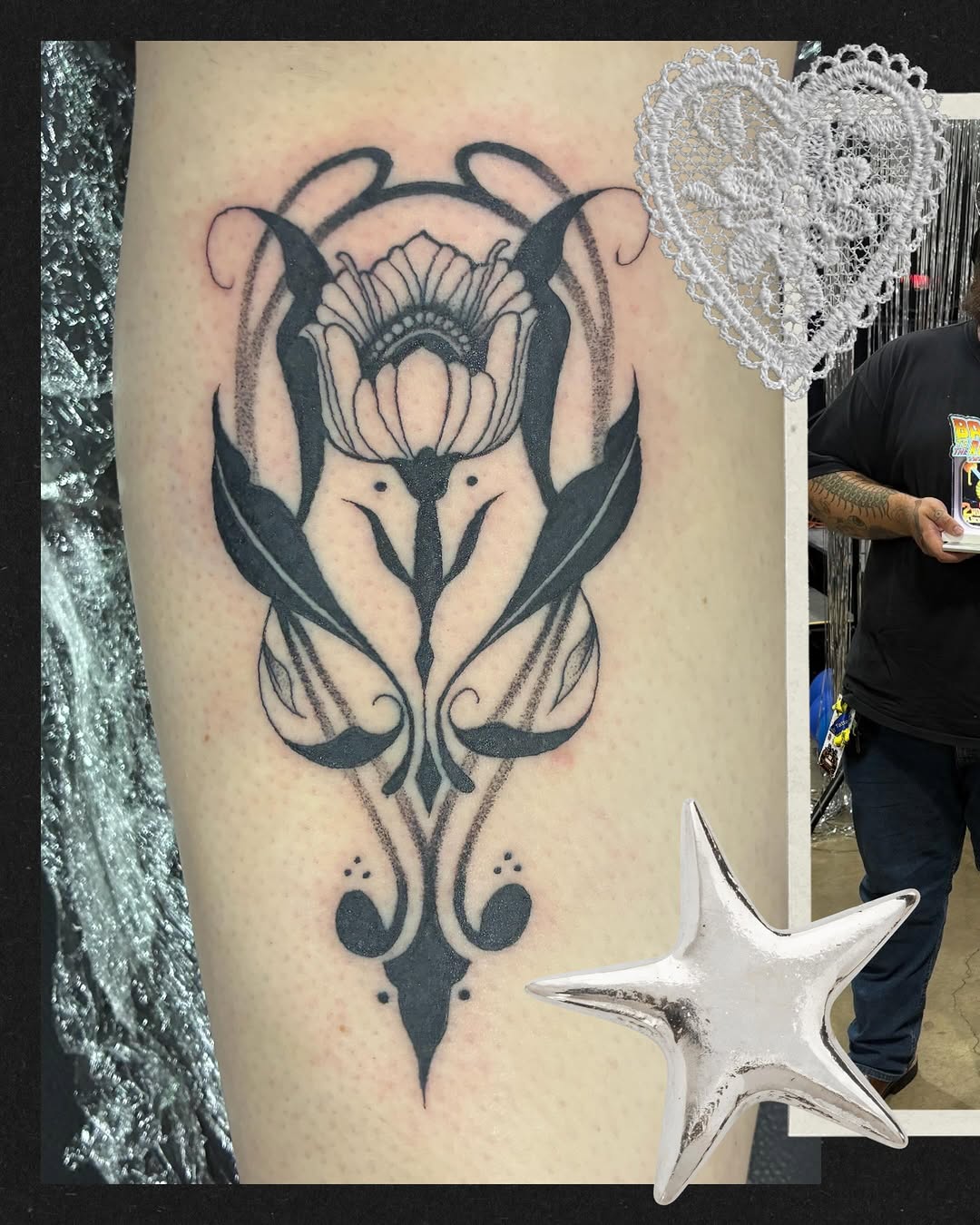 Tattoo by @alexztats — ornamental, black_and_grey