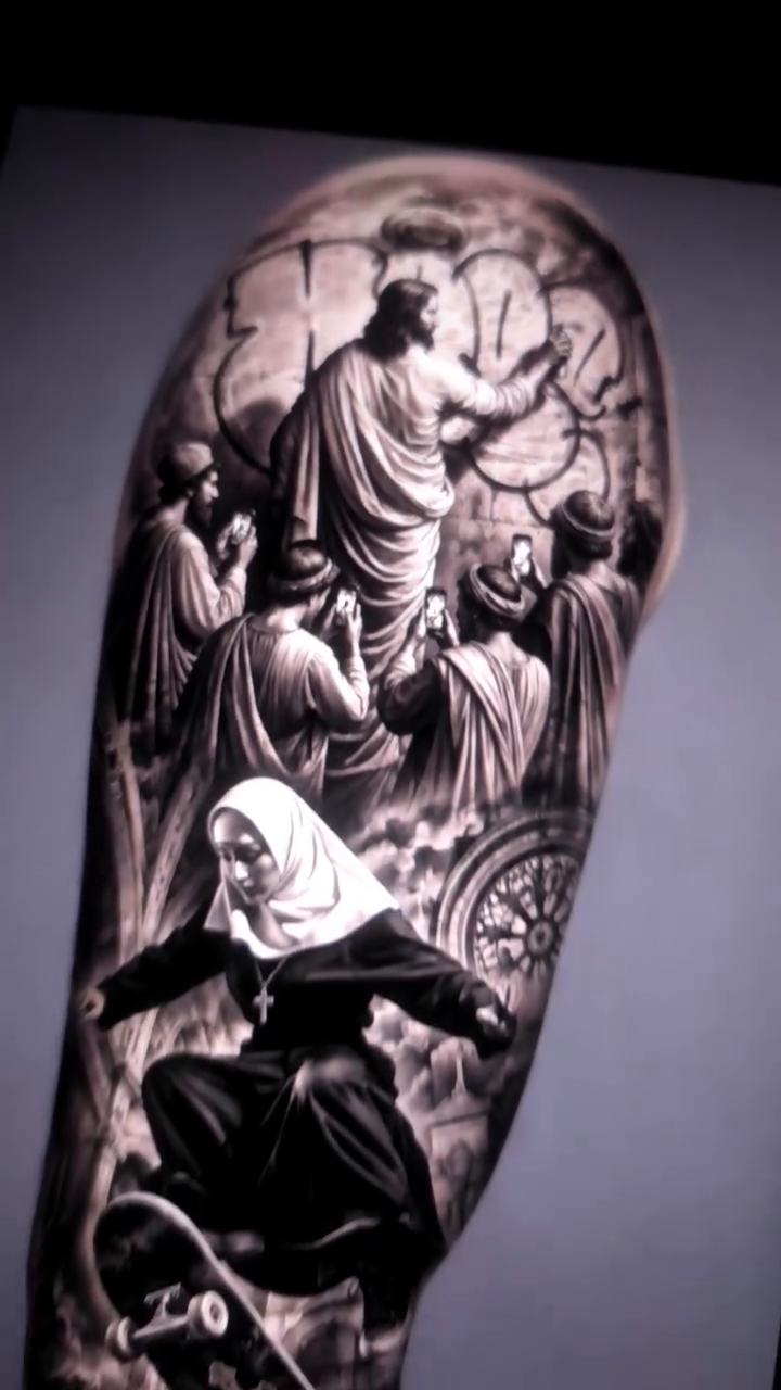 Tattoo by @x1.topsecret — black_and_grey, realism