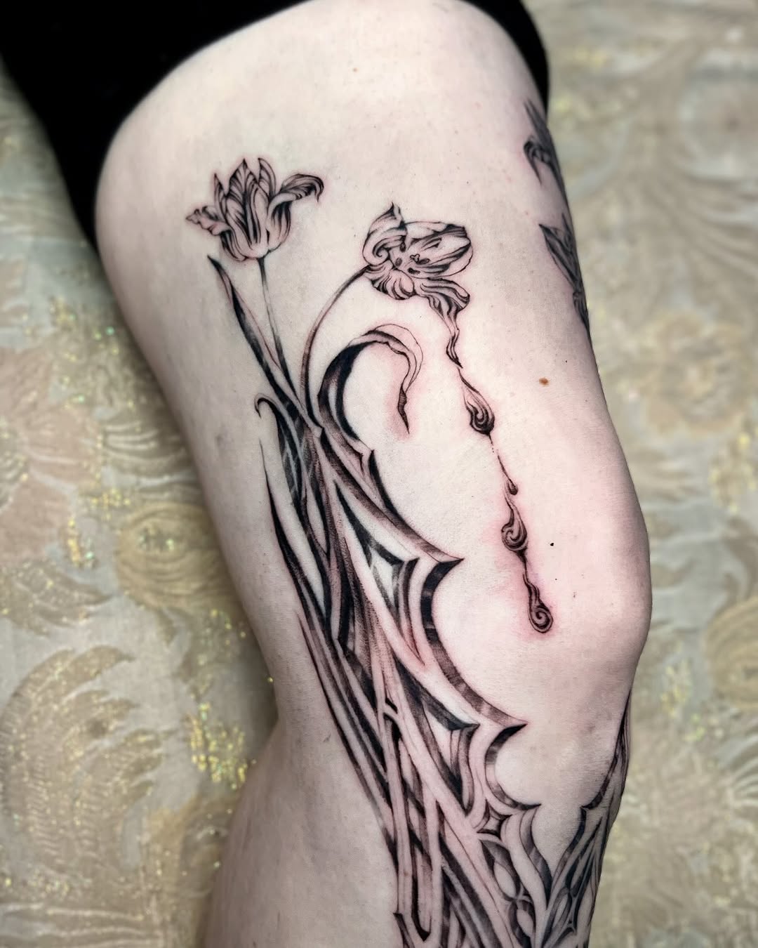 Tattoo by @inklore_ β black_and_grey, illustrative