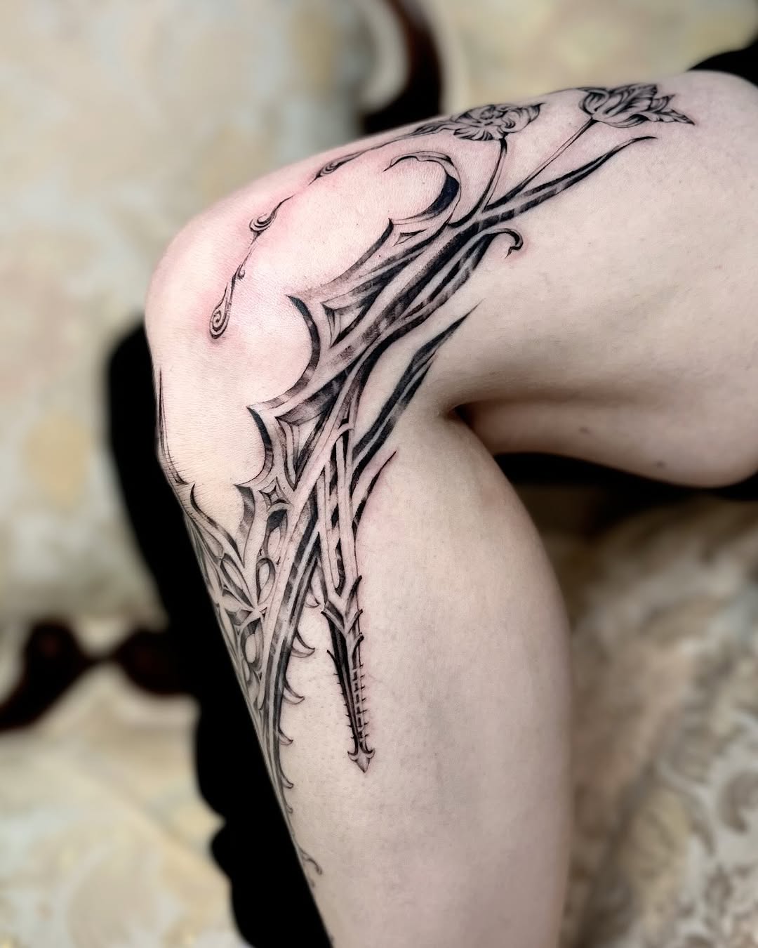 Tattoo by @inklore_ β black_and_grey, ornamental
