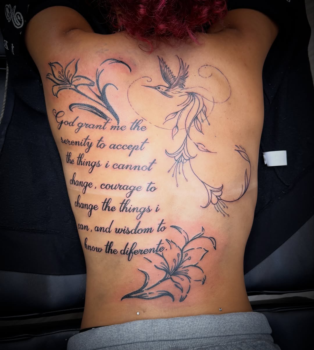 Tattoo by @selenamariatattoos — lettering_script, fine_line