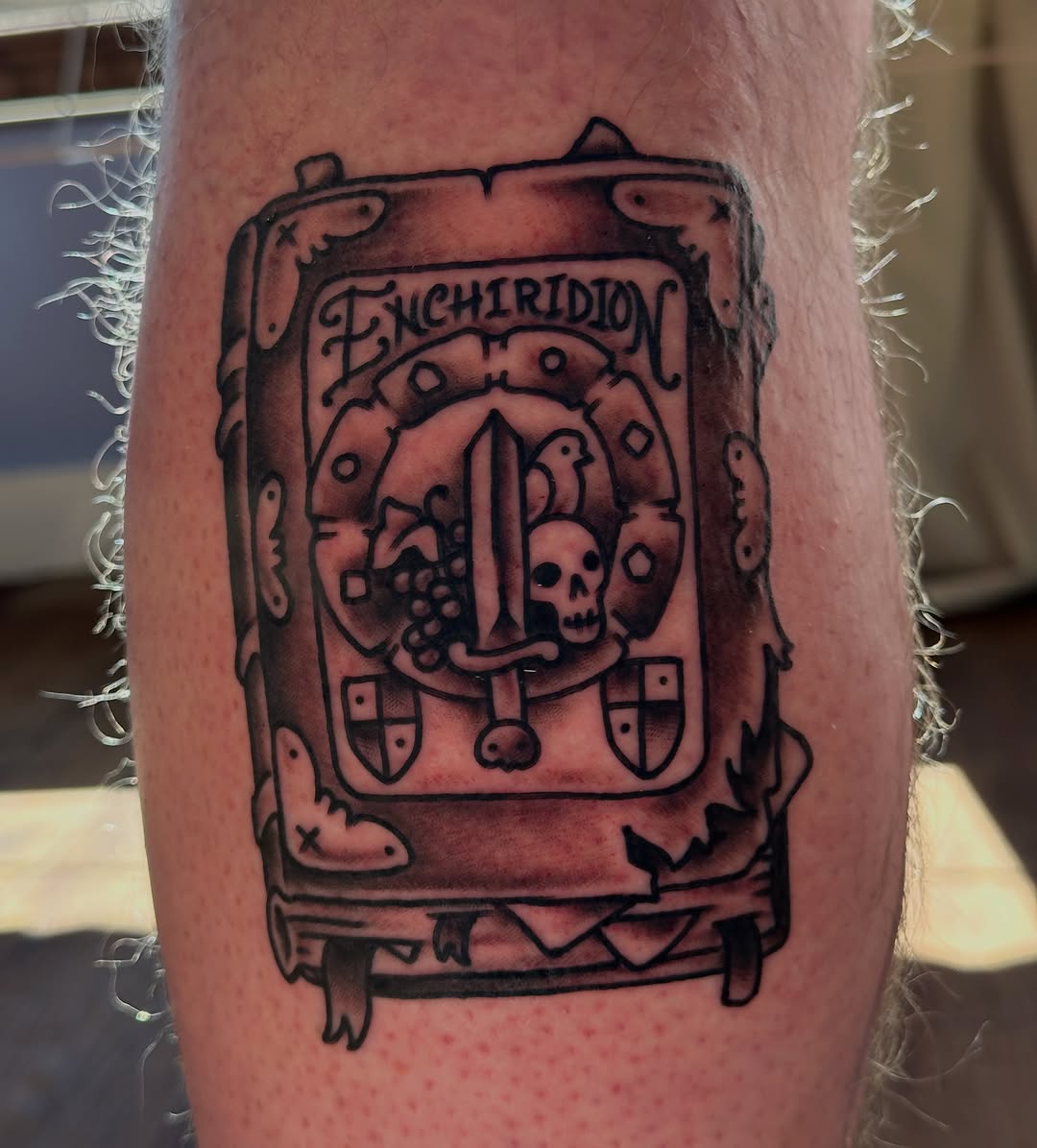 Tattoo by @terminatrixx — black_and_grey, lettering_script
