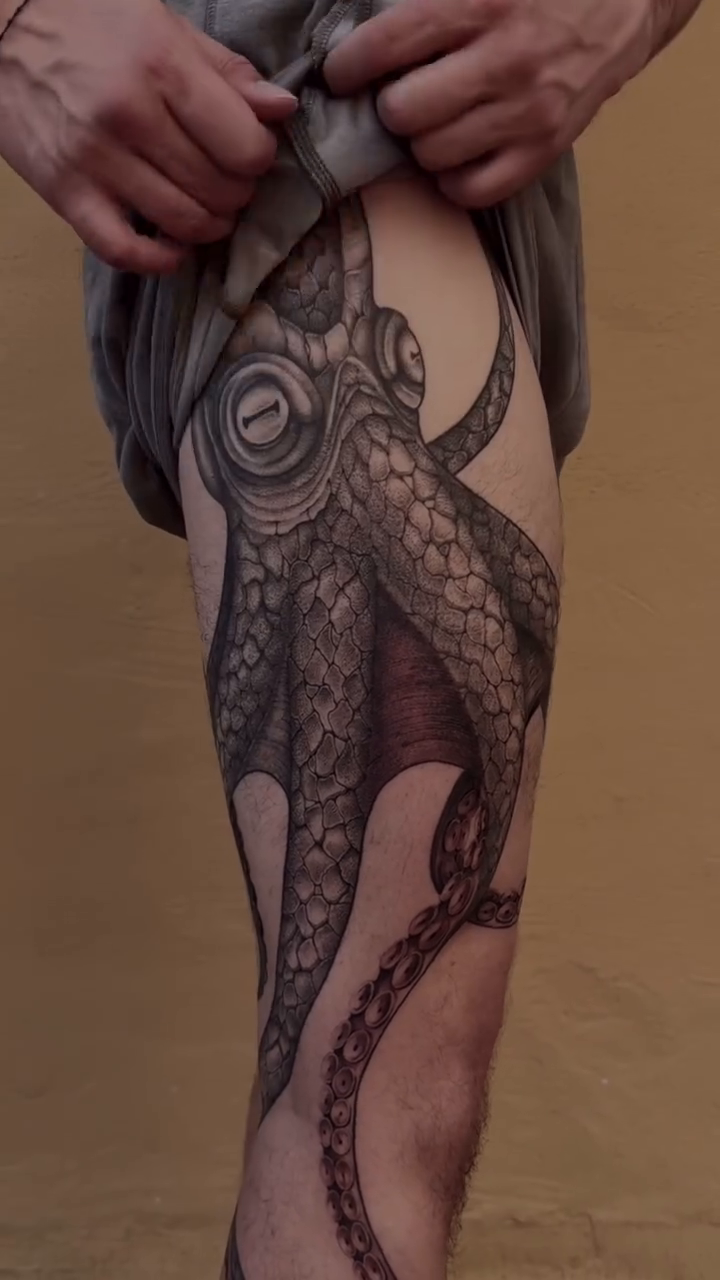 Tattoo by @dnatattoos_ — black_and_grey, dark_realism