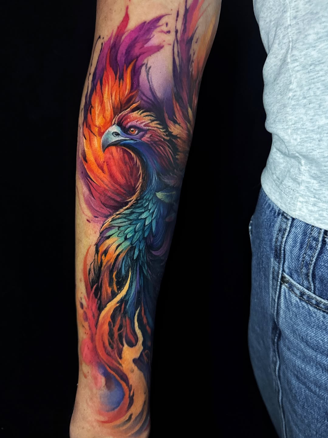 Tattoo by @khludnev_tattoo — realism, watercolor