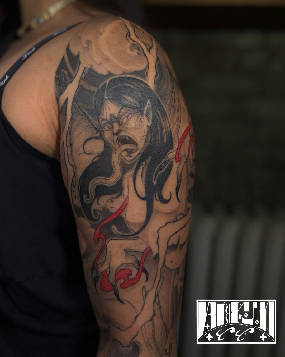 Tattoo by @vince.tattoos — japanese_irezumi, black_and_grey