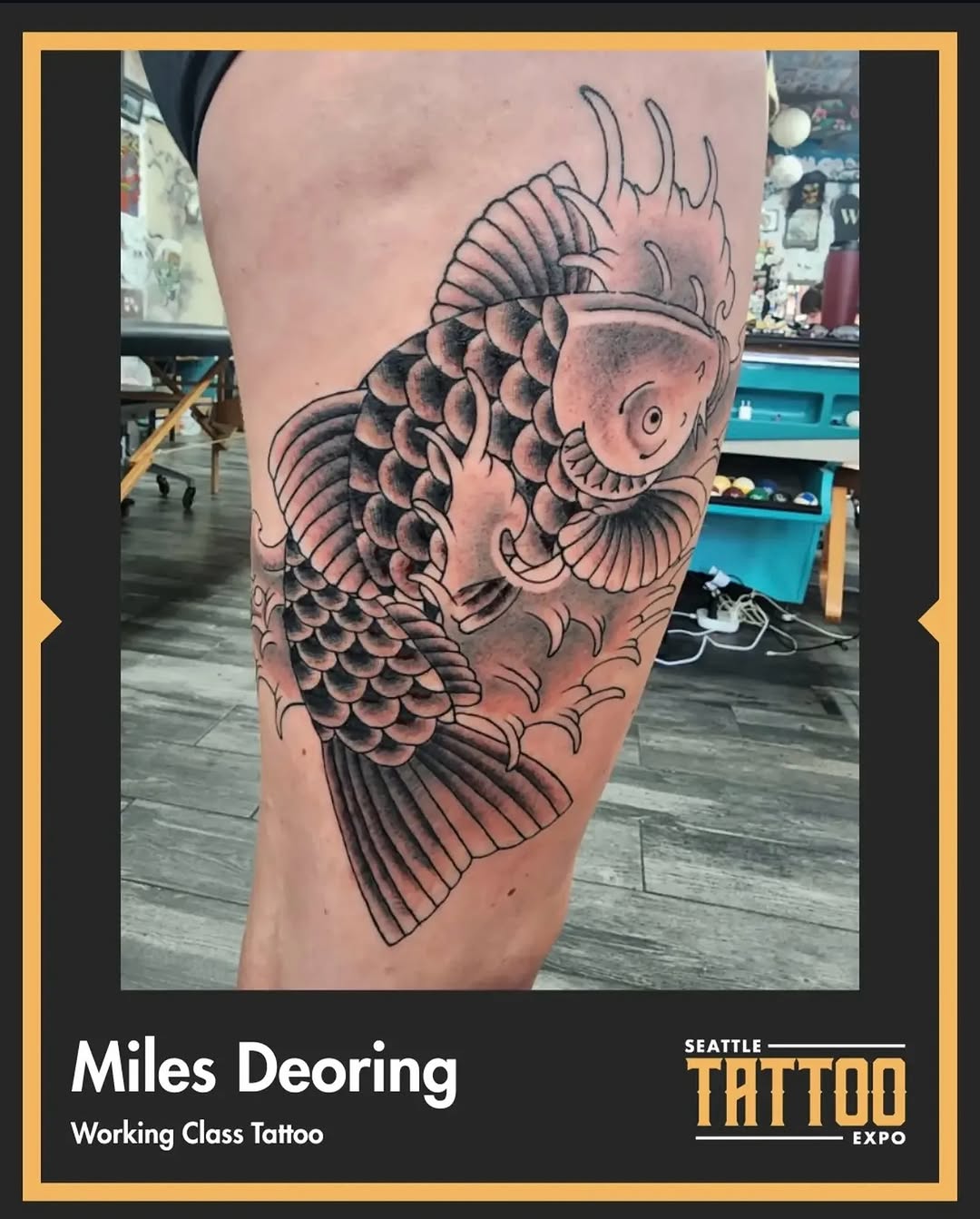 Tattoo by @milesdeoring — japanese_irezumi, black_and_grey