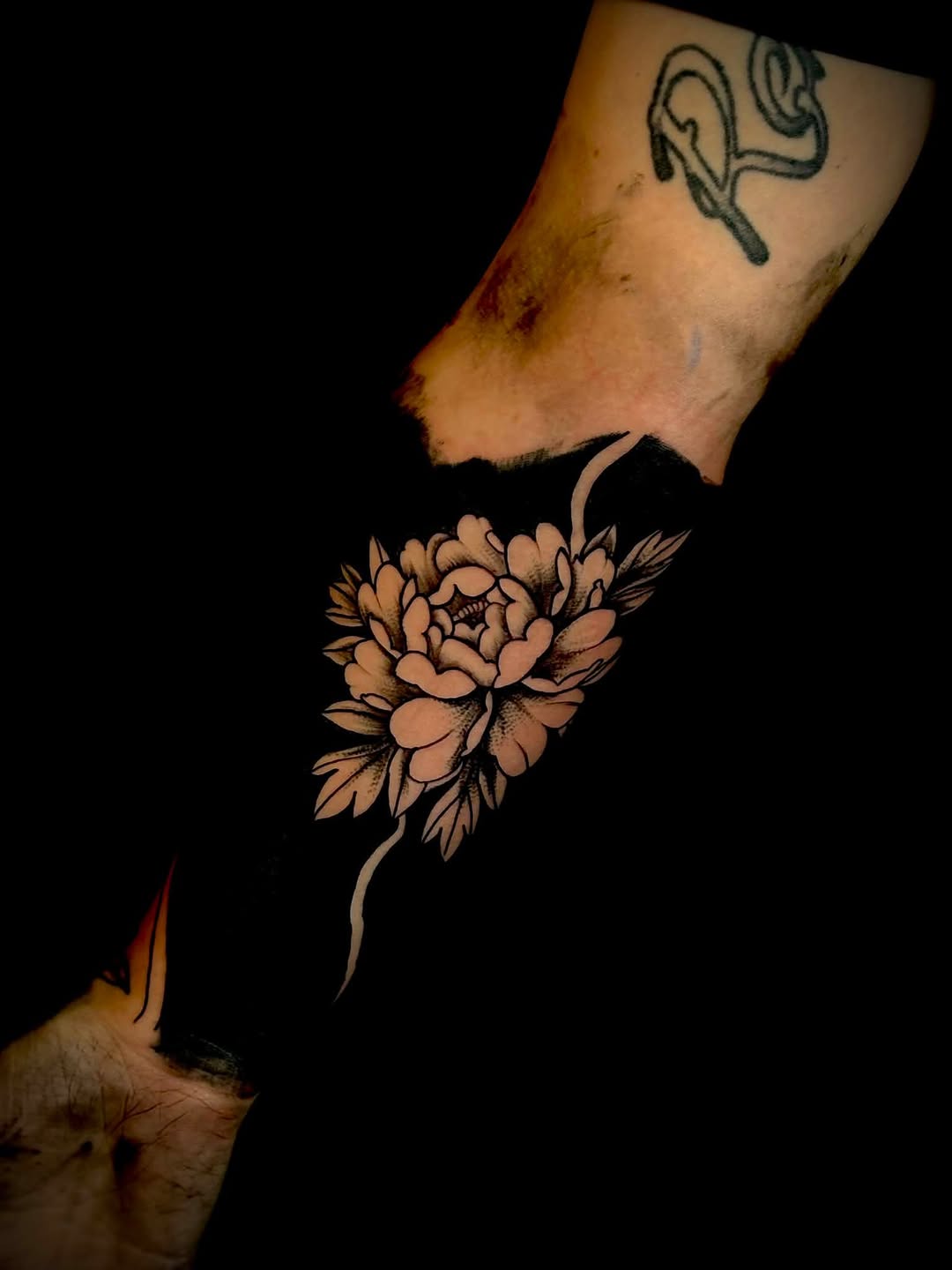 Tattoo by @inked_by_amberkristina — black_and_grey, japanese_irezumi