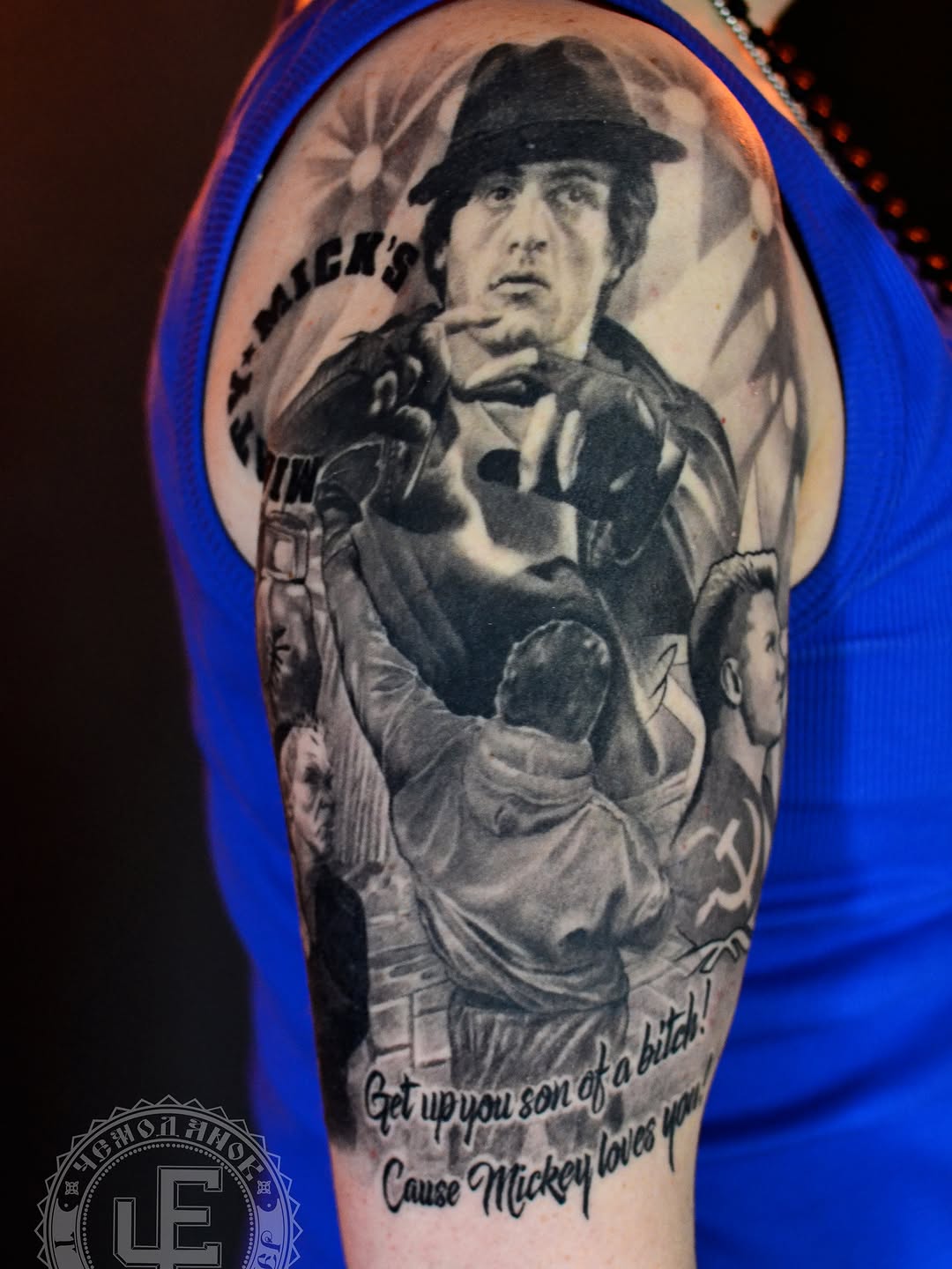 Tattoo by @chemodanov11 — realism, lettering_script