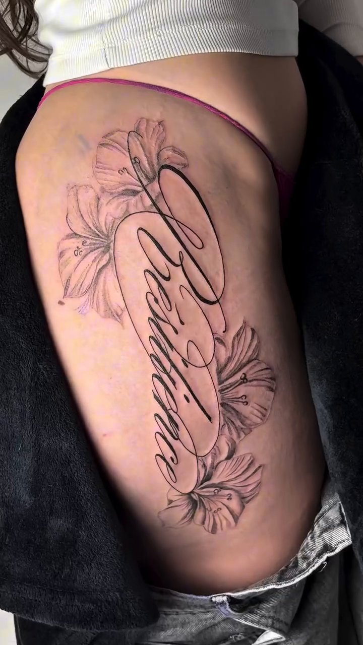 Tattoo by @shortkingtattoo β lettering_script, fine_line