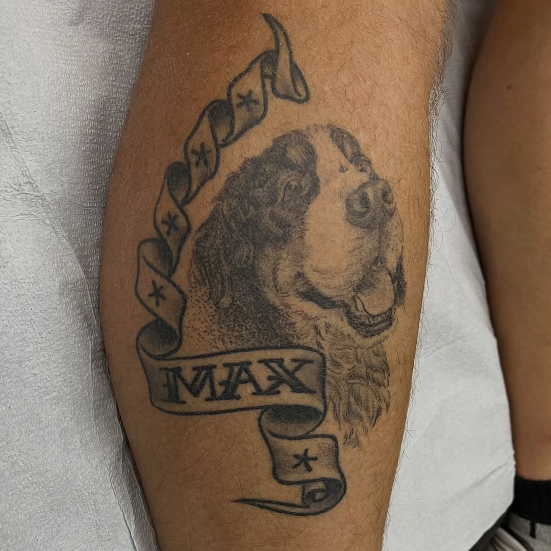 Tattoo by @slimwinters — realism, lettering_script
