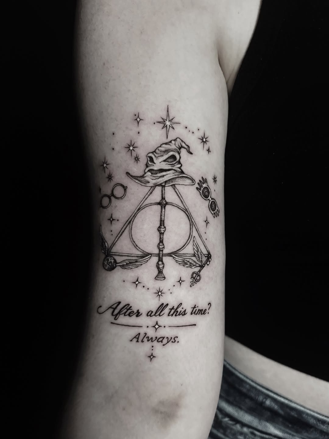 Tattoo by @shengguevaratattoos — lettering_script, fine_line