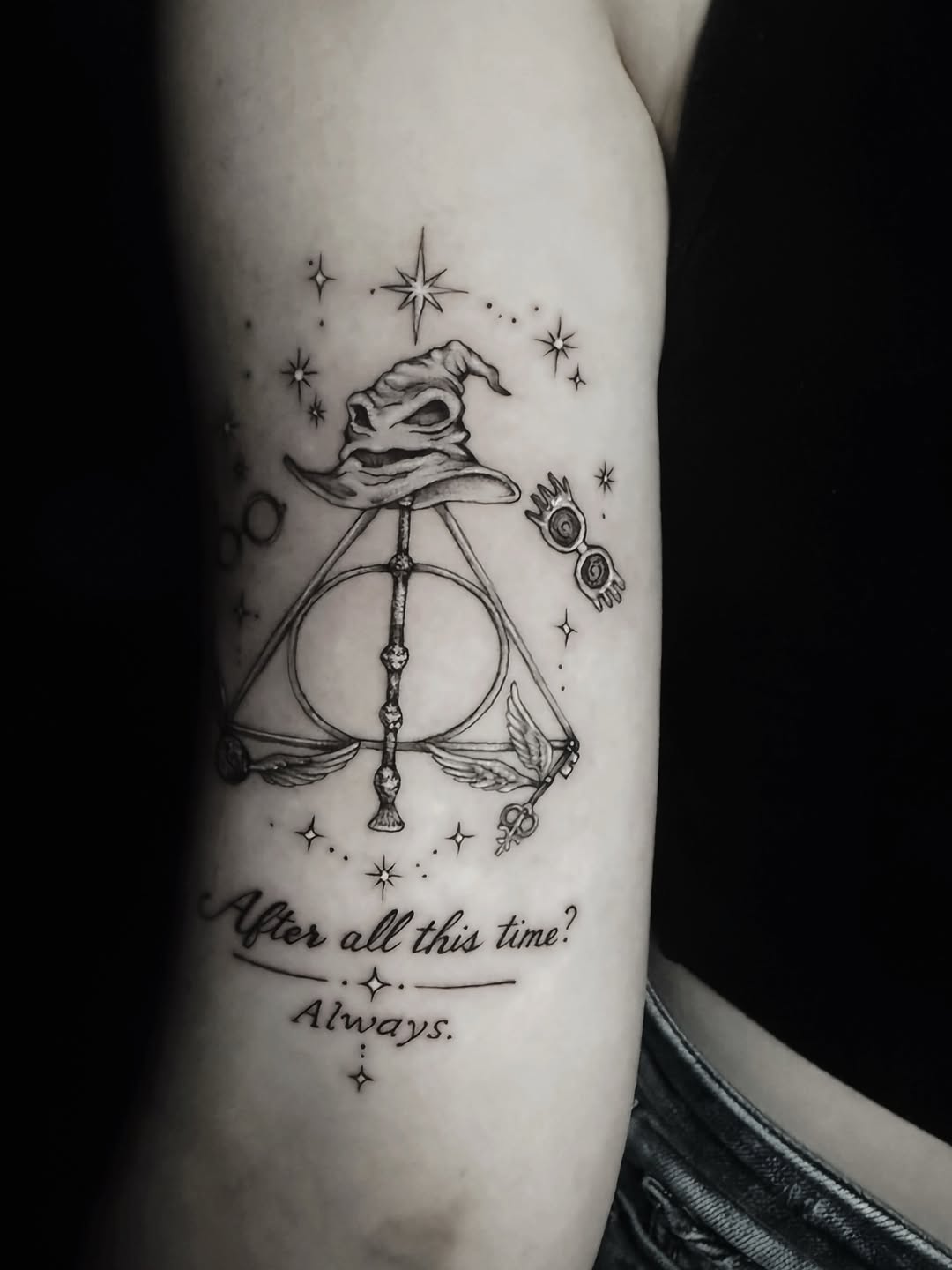 Tattoo by @shengguevaratattoos — fine_line, lettering_script