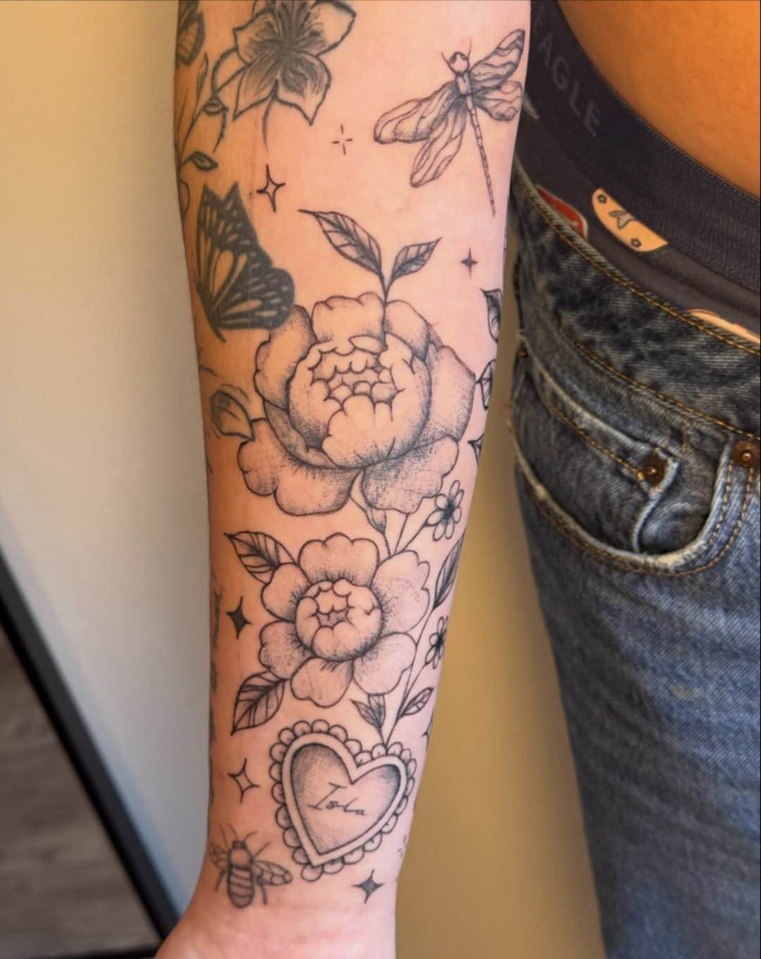 Tattoo by @becca.pmu — fine_line, black_and_grey