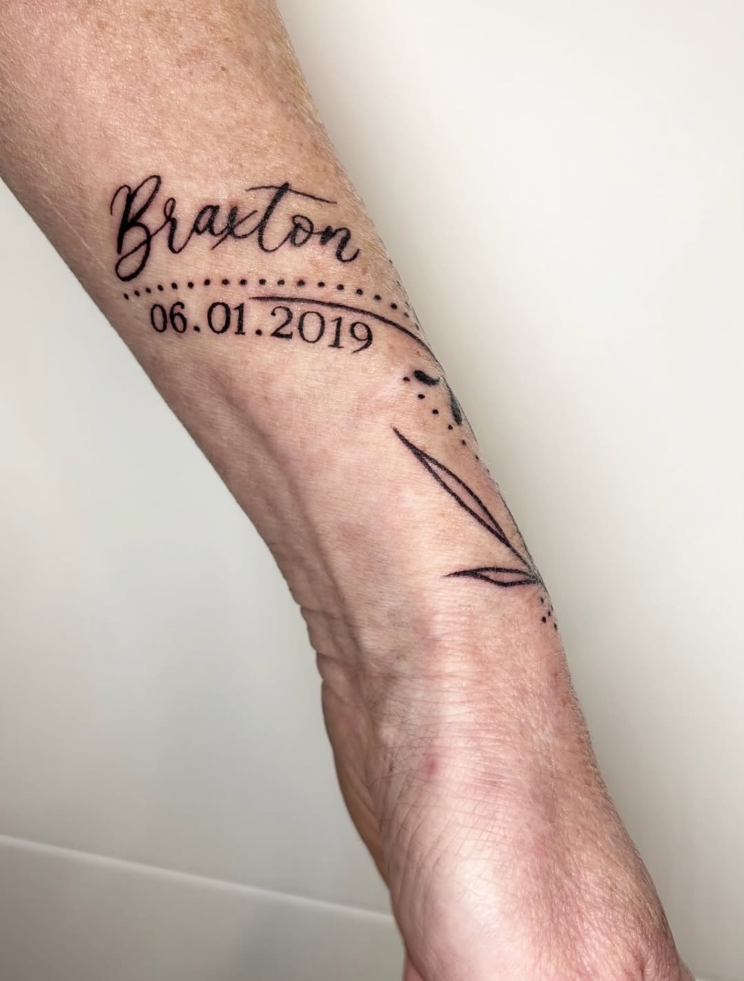 Tattoo by @julieobrientattoo — lettering_script, fine_line