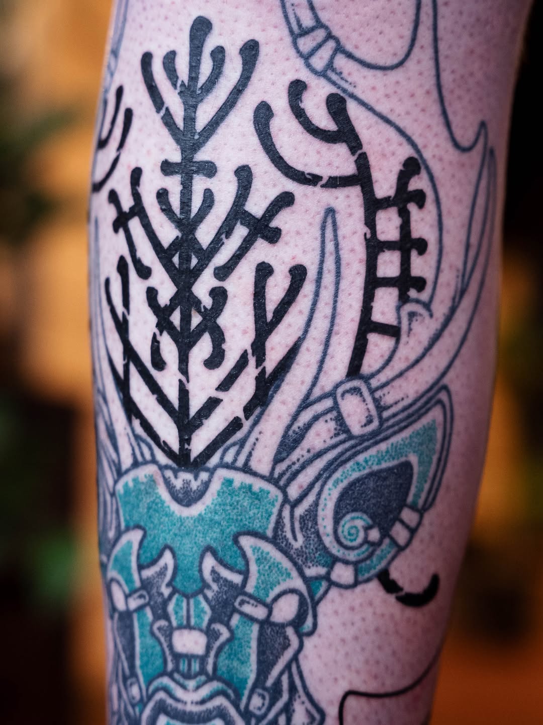 Tattoo by @kintyreink — blackwork, geometric