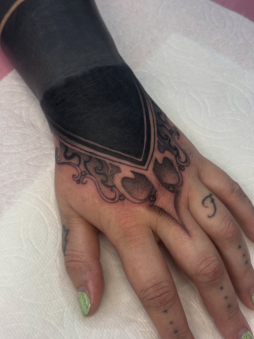 Tattoo by @inkkate_ — blackwork, ornamental