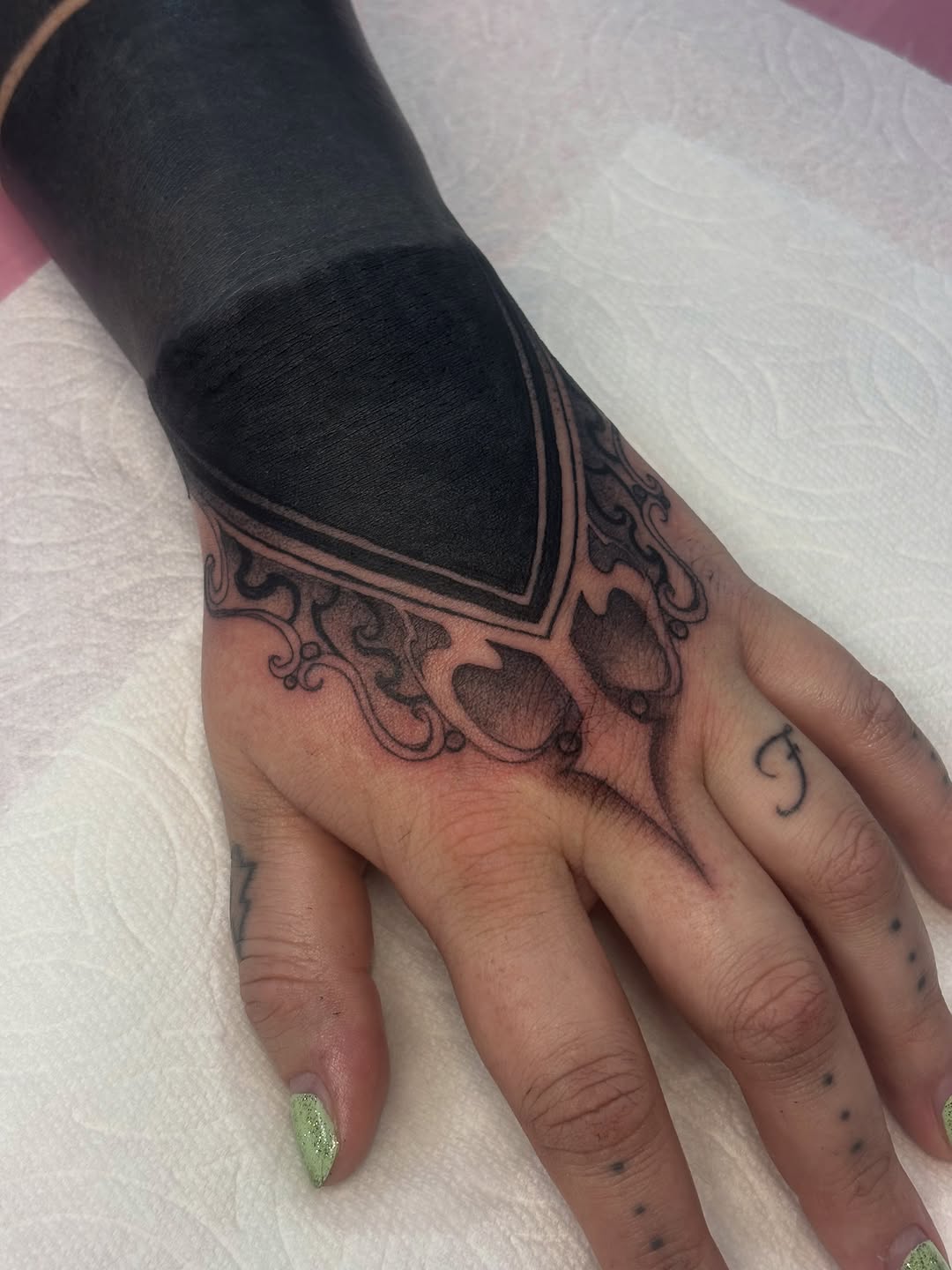 Tattoo by @inkkate_ — blackwork, ornamental