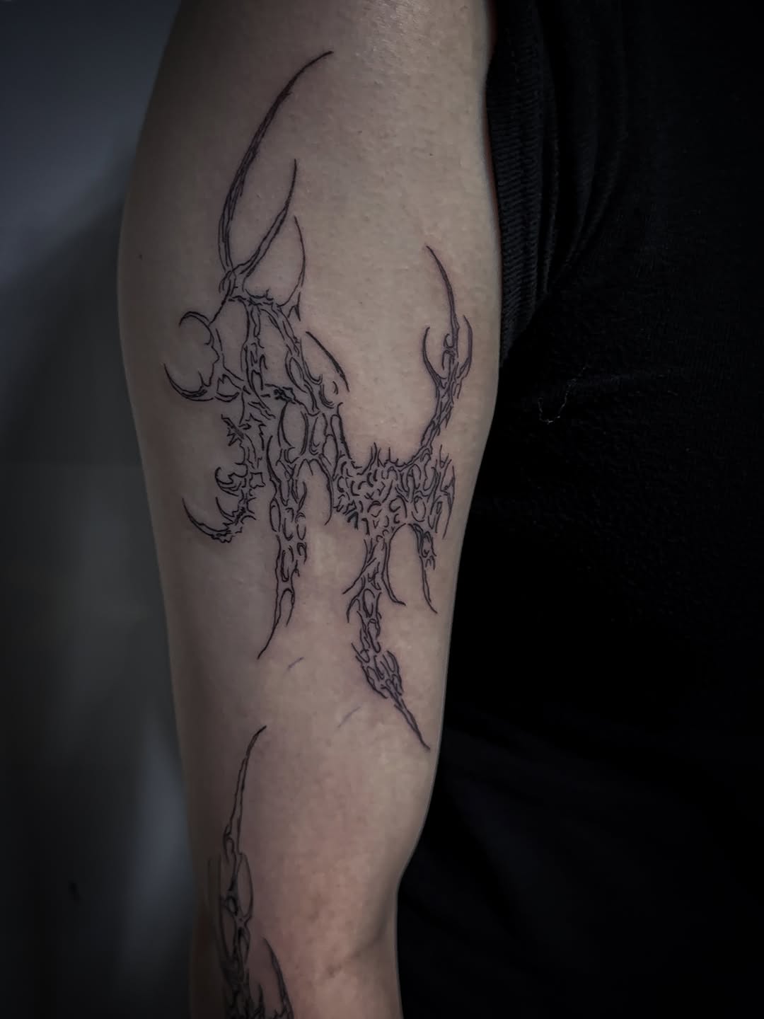 Tattoo by @broccoli__ink β blackwork, geometric