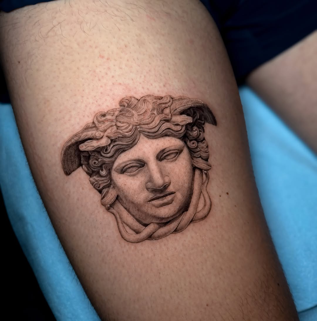 Tattoo by @memo.tattoo — realism, black_and_grey