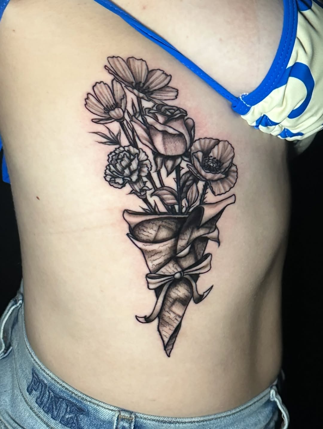 Tattoo by @stabbed.by.kai — realism, black_and_grey