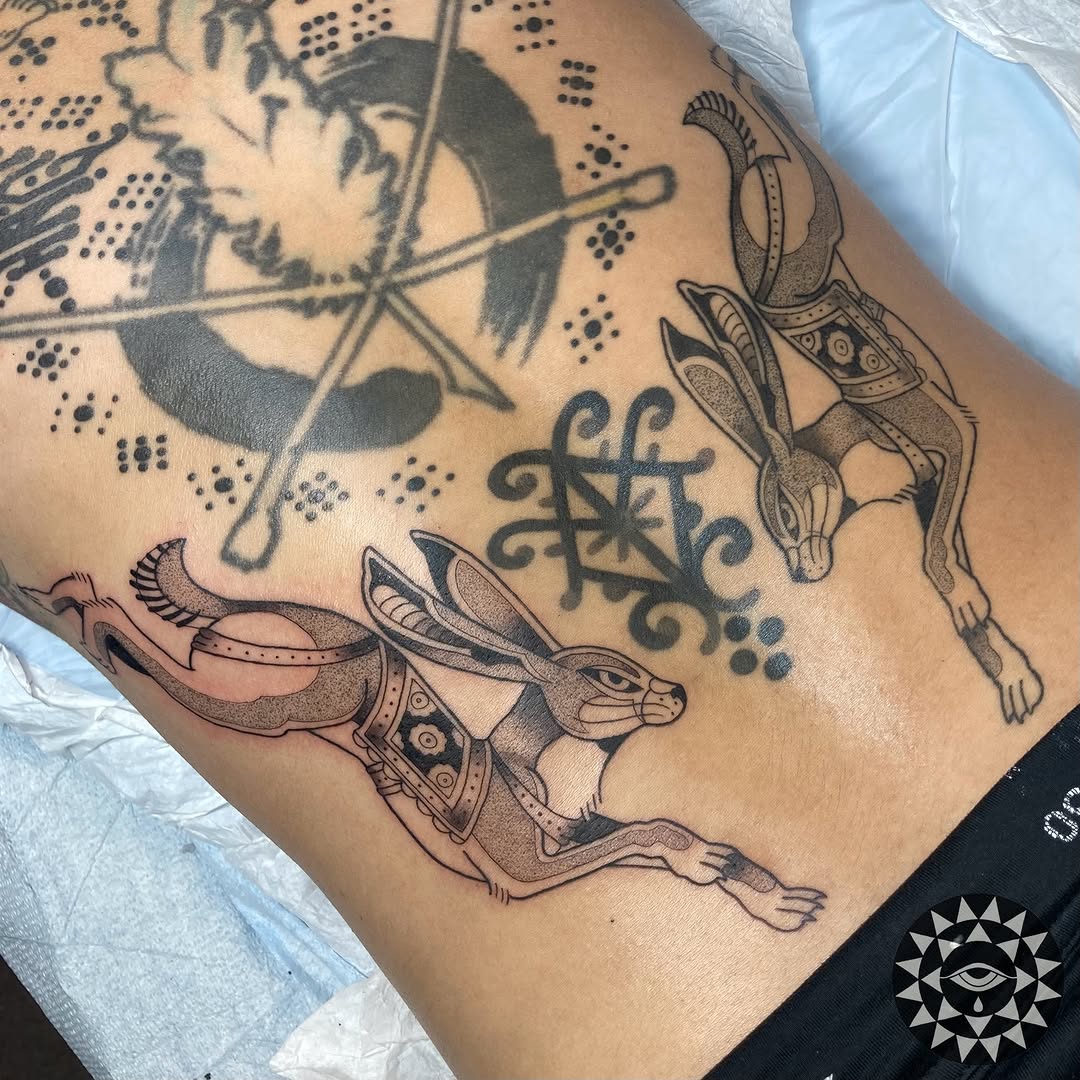 Tattoo by @chelsartistry — black_and_grey, illustrative