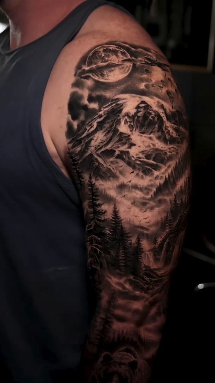 Tattoo by @tonytattooer — realism, black_and_grey