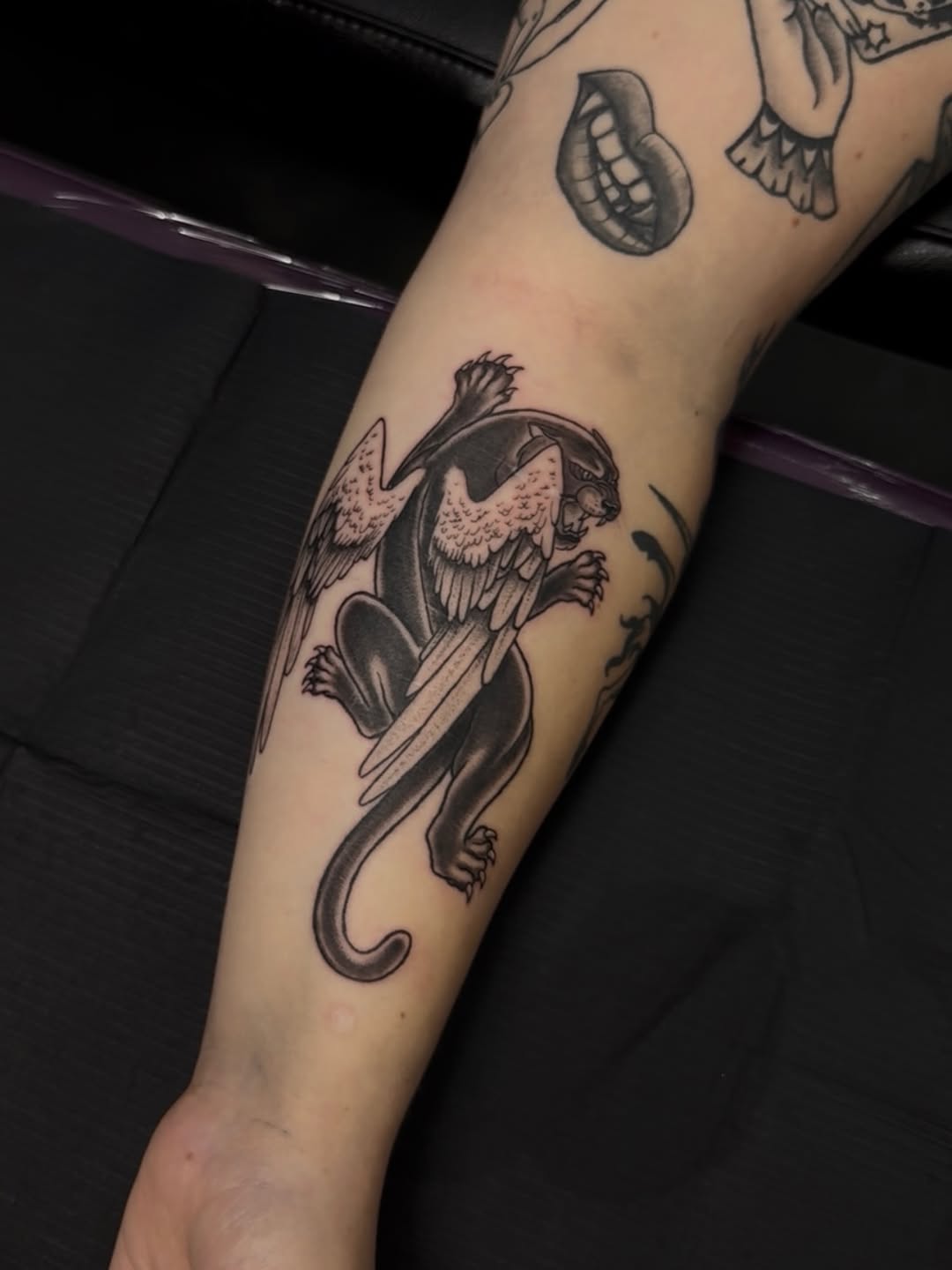Tattoo by @feralfawntattoo — american_traditional, black_and_grey