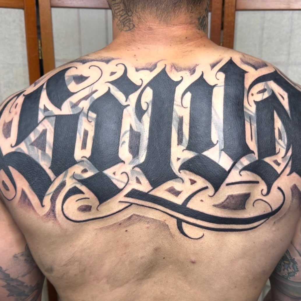 Tattoo by @que.sera8 β lettering_script, chicano