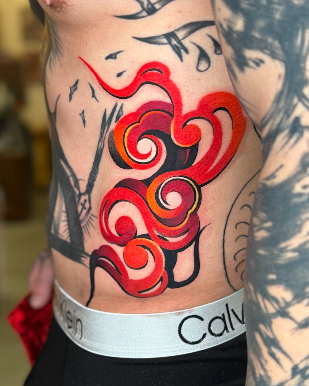 Tattoo by @sunvysideup — blackwork, japanese_irezumi