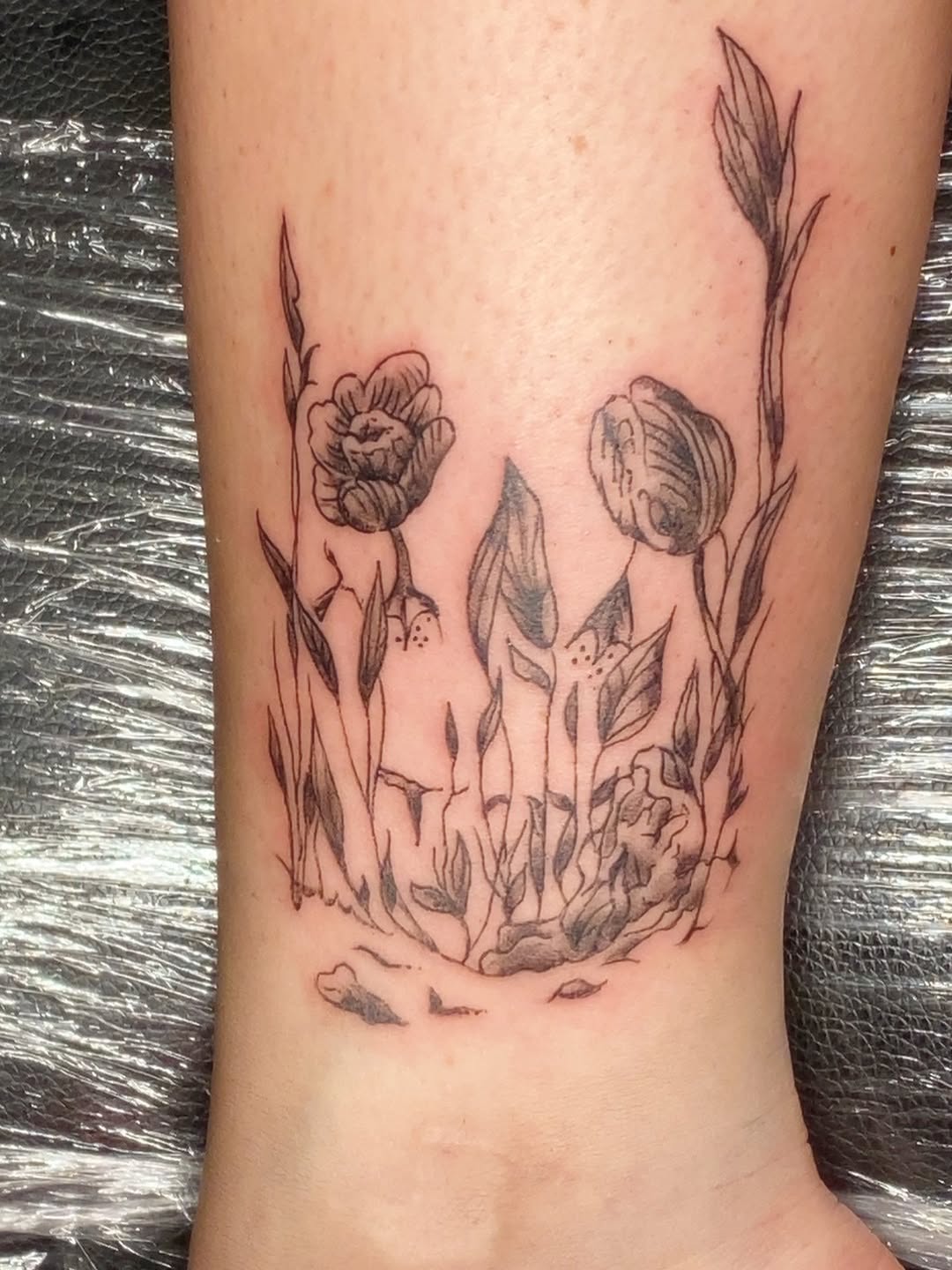 Tattoo by @punky_tattoos — fine_line, black_and_grey