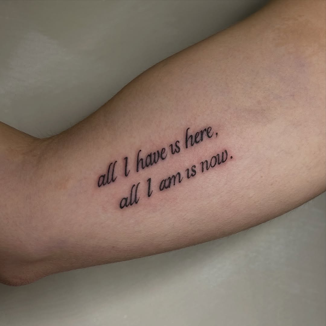 Tattoo by @fineline.tats — lettering_script, fine_line