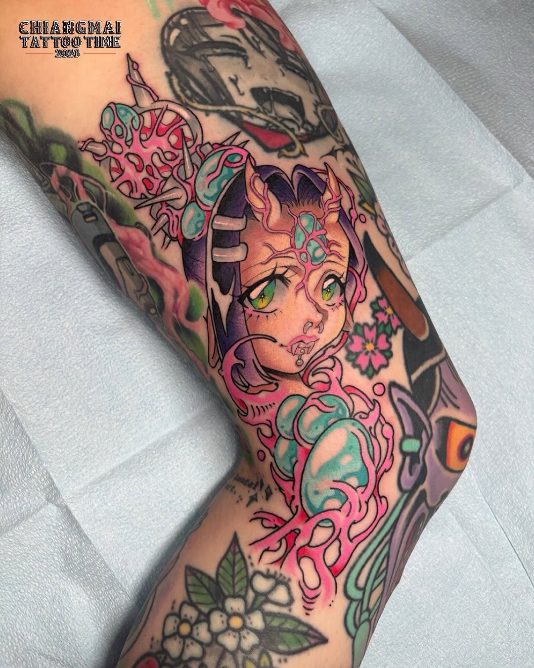 Tattoo by @toriwartooth — new_school, anime