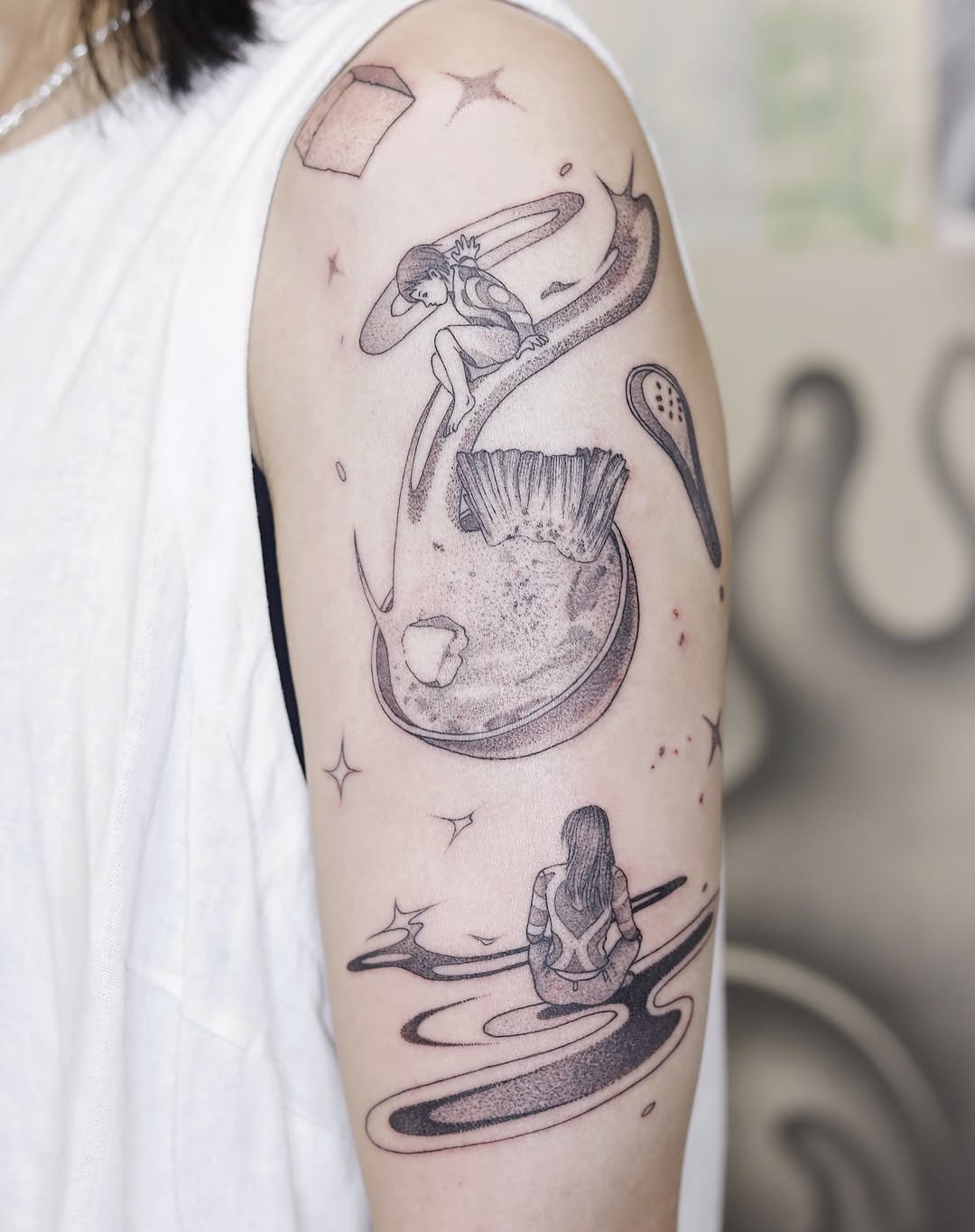Tattoo by @liningtattoo — illustrative, sketch