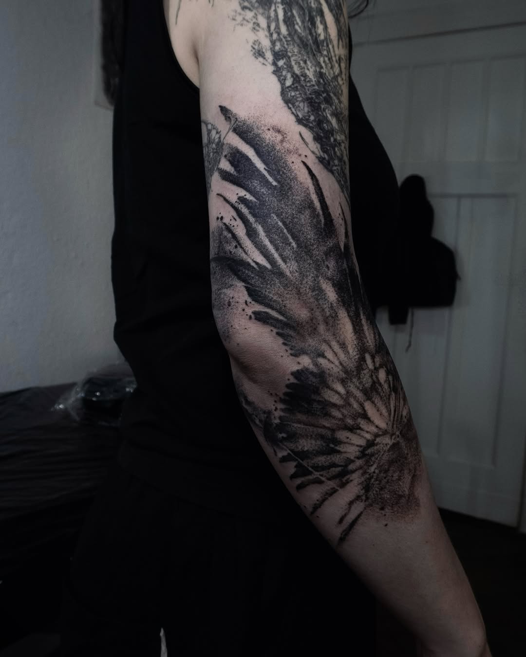 Tattoo by @9ti_________ — blackwork, dotwork