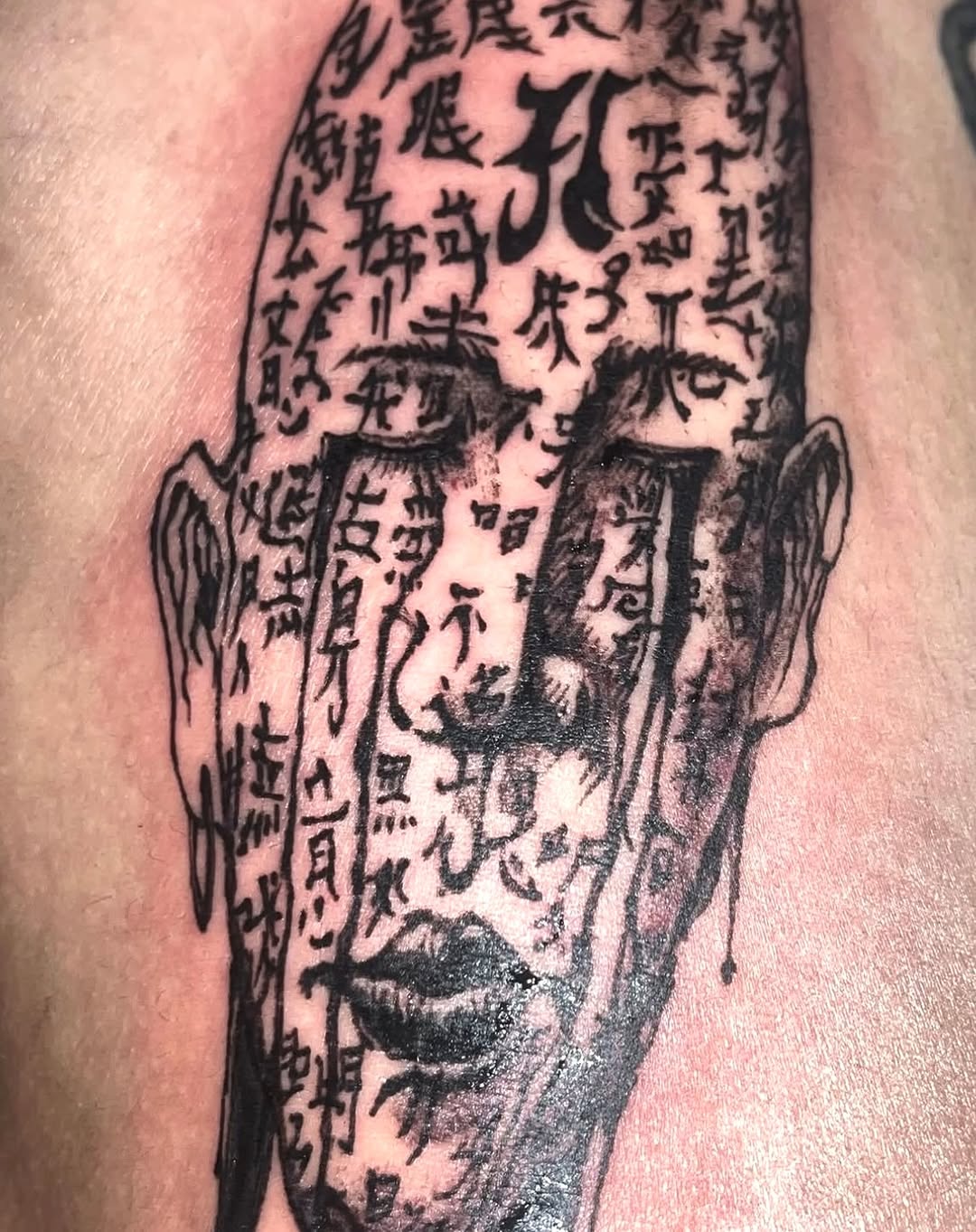 Tattoo by @ssssssssssim5 — black_and_grey, lettering_script