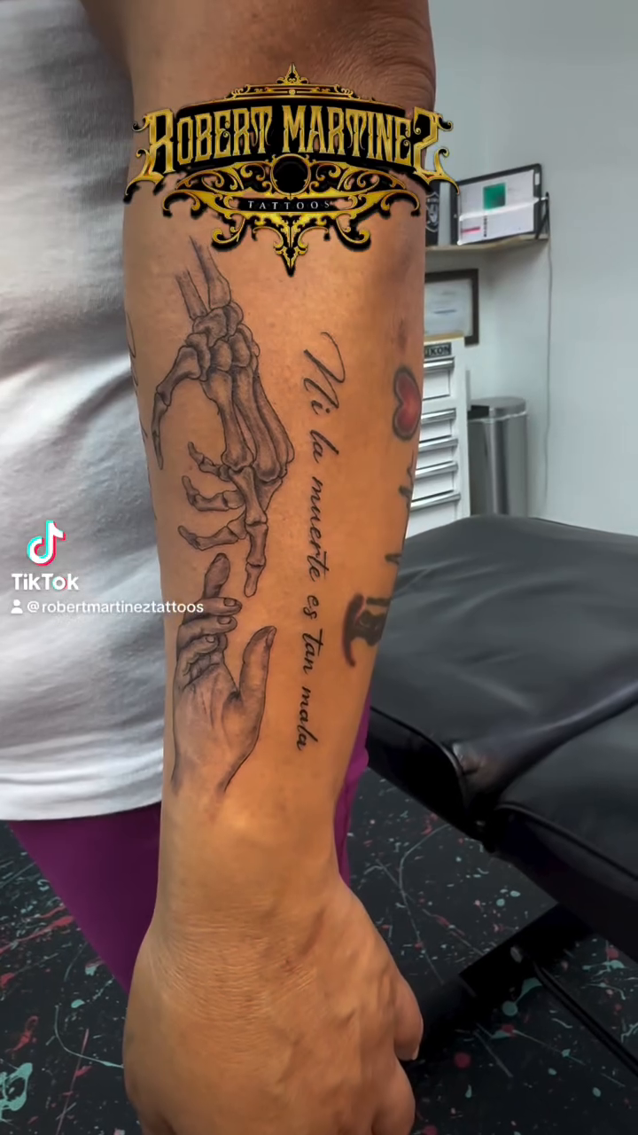 Tattoo by @robert_martineztatts — fine_line, lettering_script