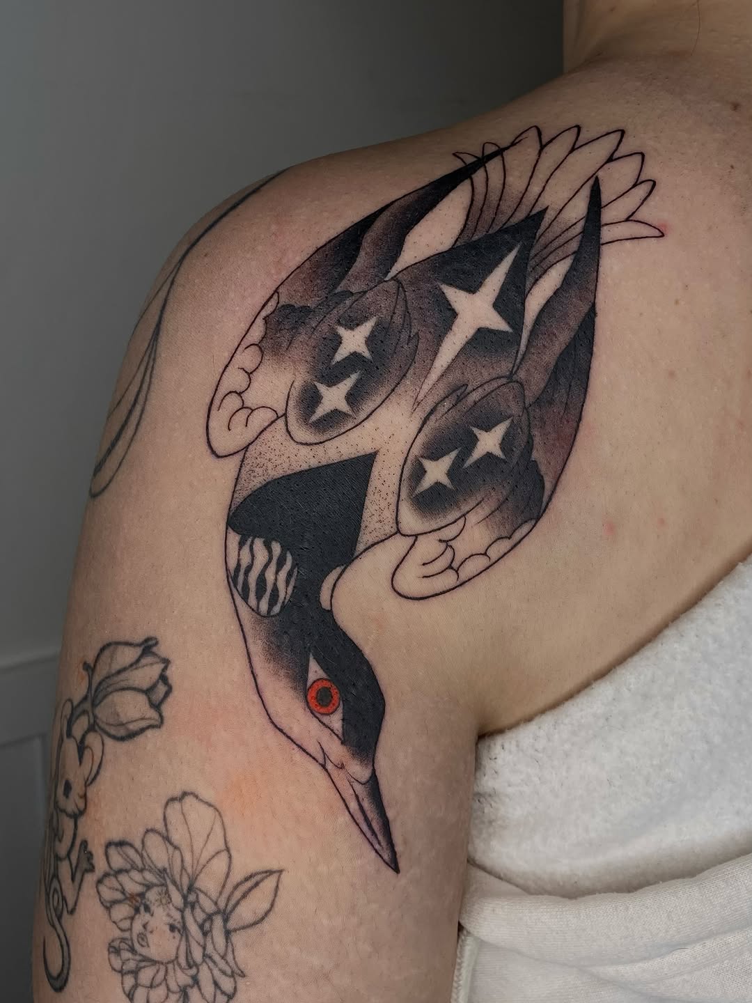 Tattoo by @sabbatma — american_traditional, black_and_grey
