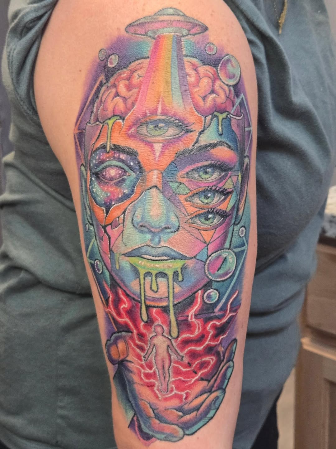 Tattoo by @beardsley_tattoos — new_school, surrealism