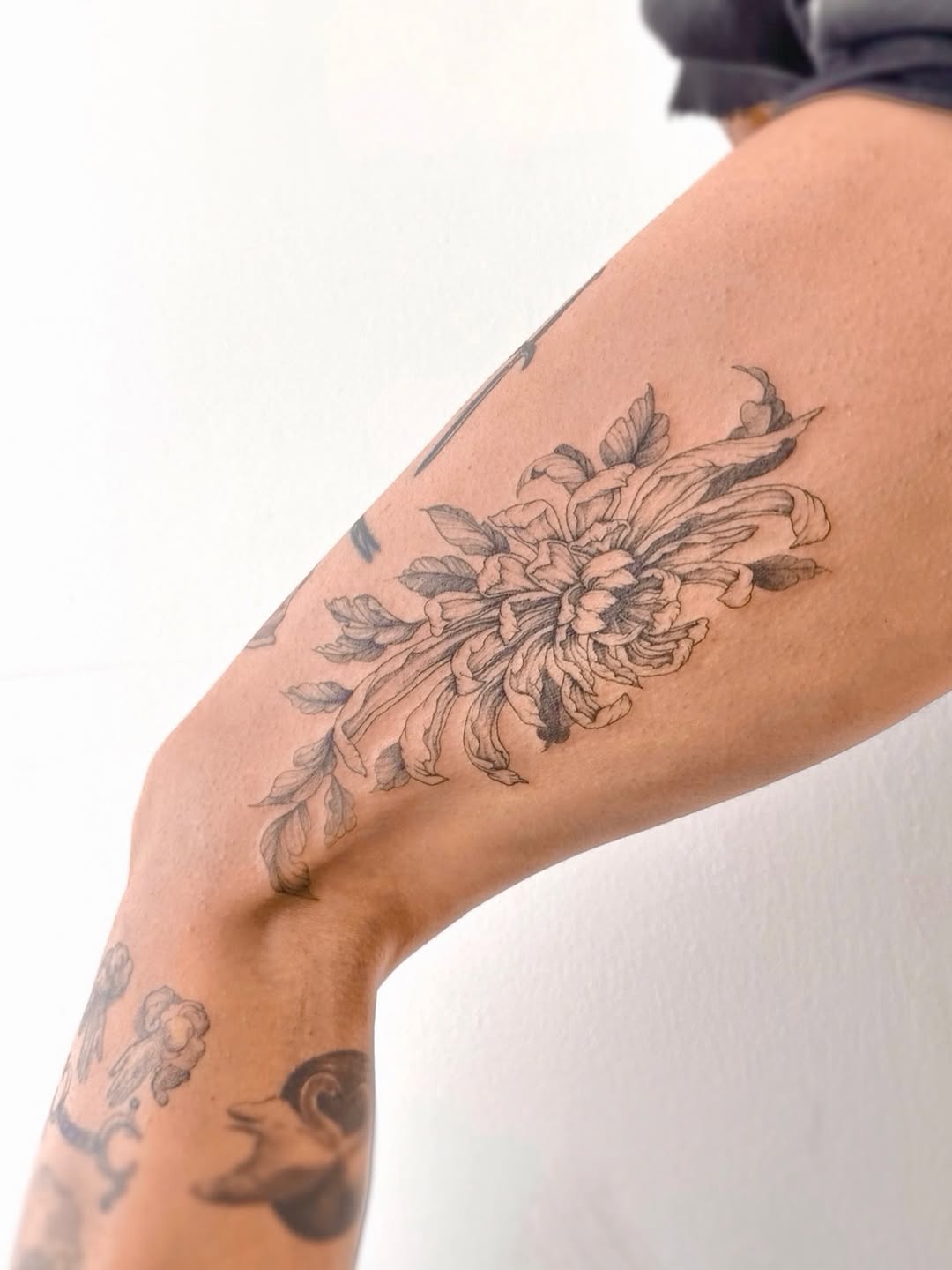 Tattoo by @emory.ink โ fine_line, black_and_grey