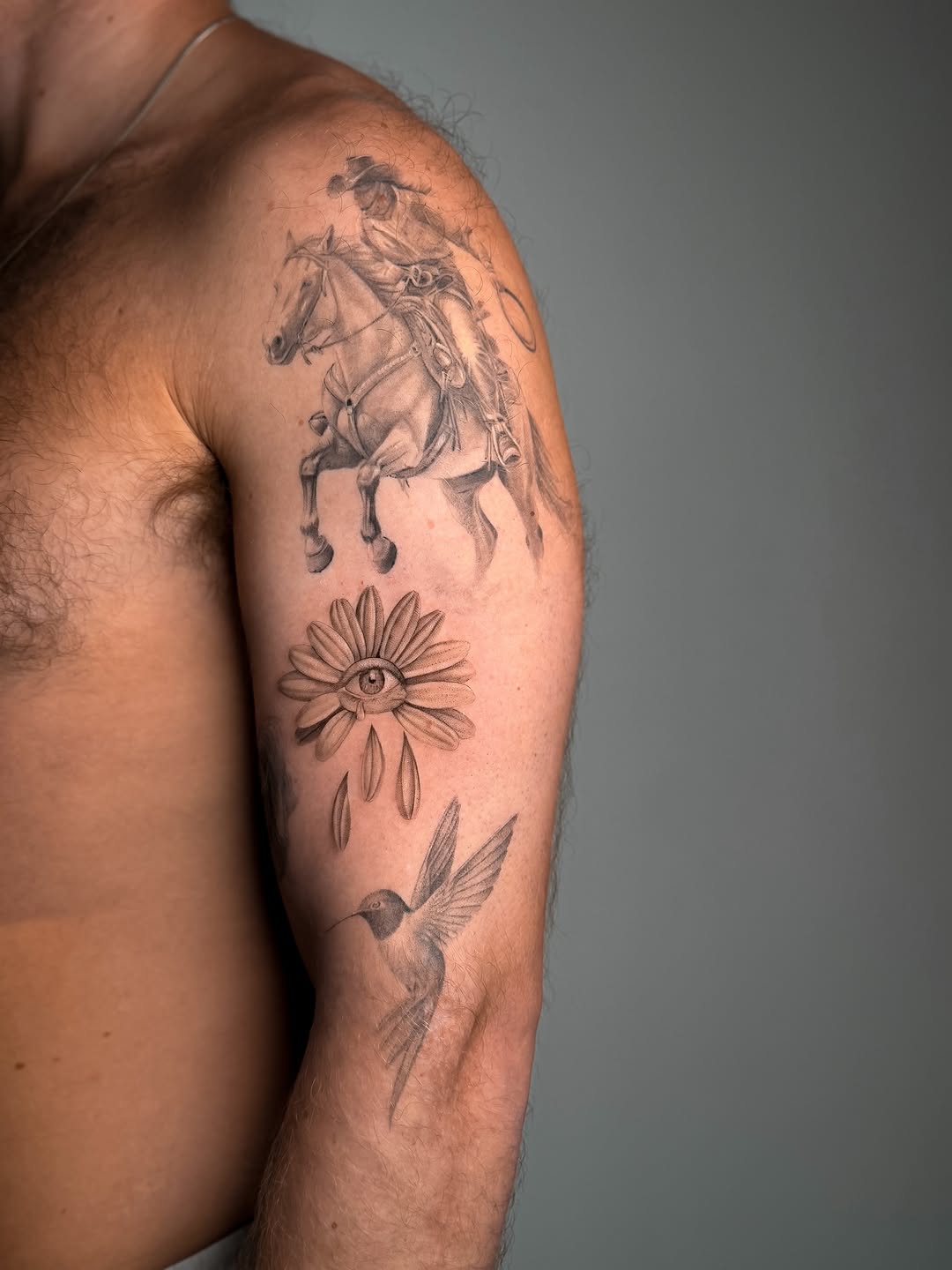Tattoo by @memo.tattoo — realism, black_and_grey