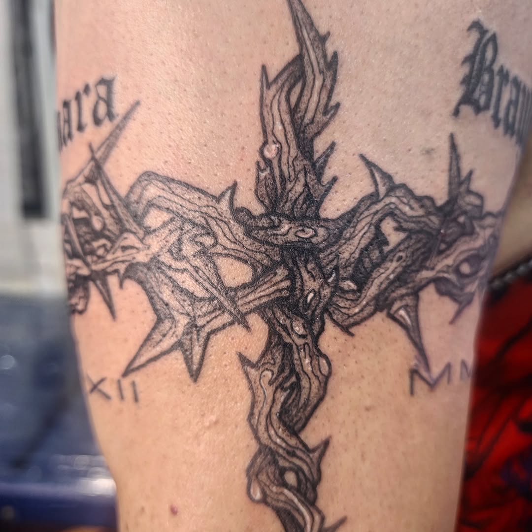 Tattoo by @tintafinart — dark_realism, black_and_grey