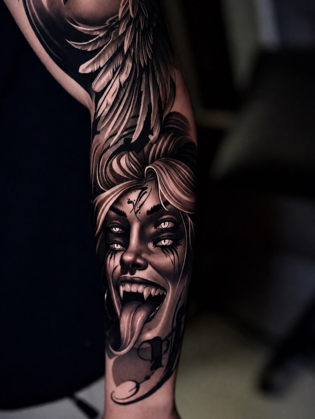 Tattoo by @nebesnuy_art — realism, black_and_grey