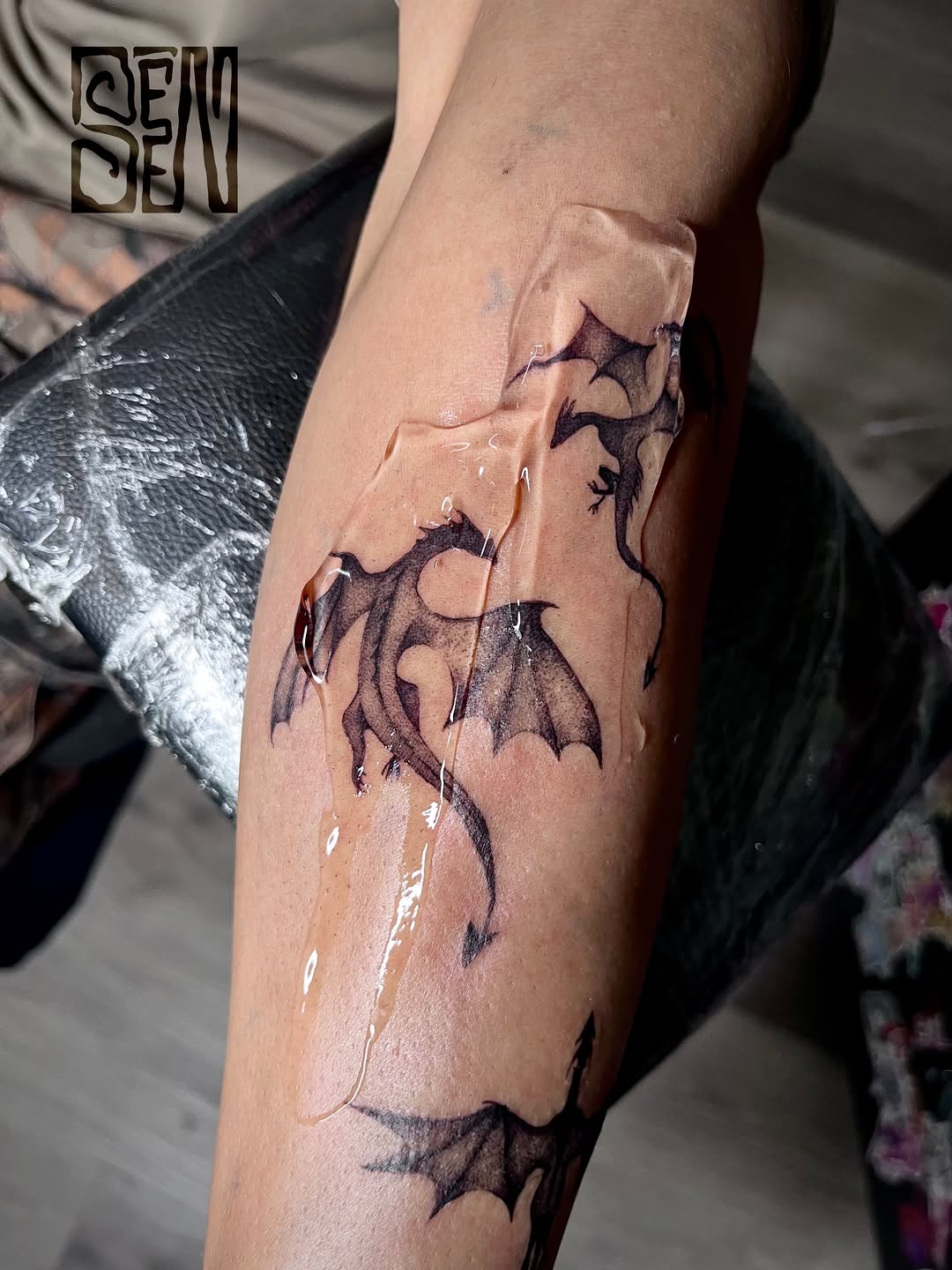 Tattoo by @seen.ttt โ black_and_grey, illustrative