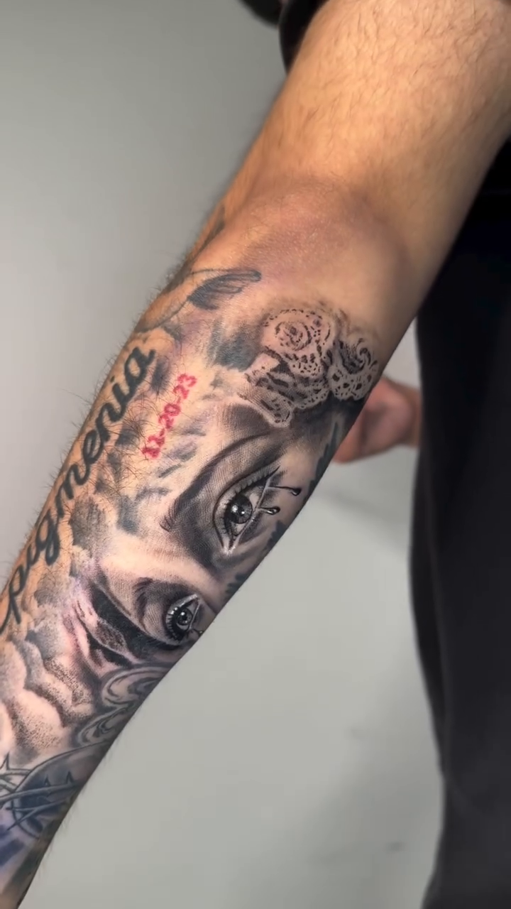 Tattoo by @the.jujueffect โ realism, black_and_grey