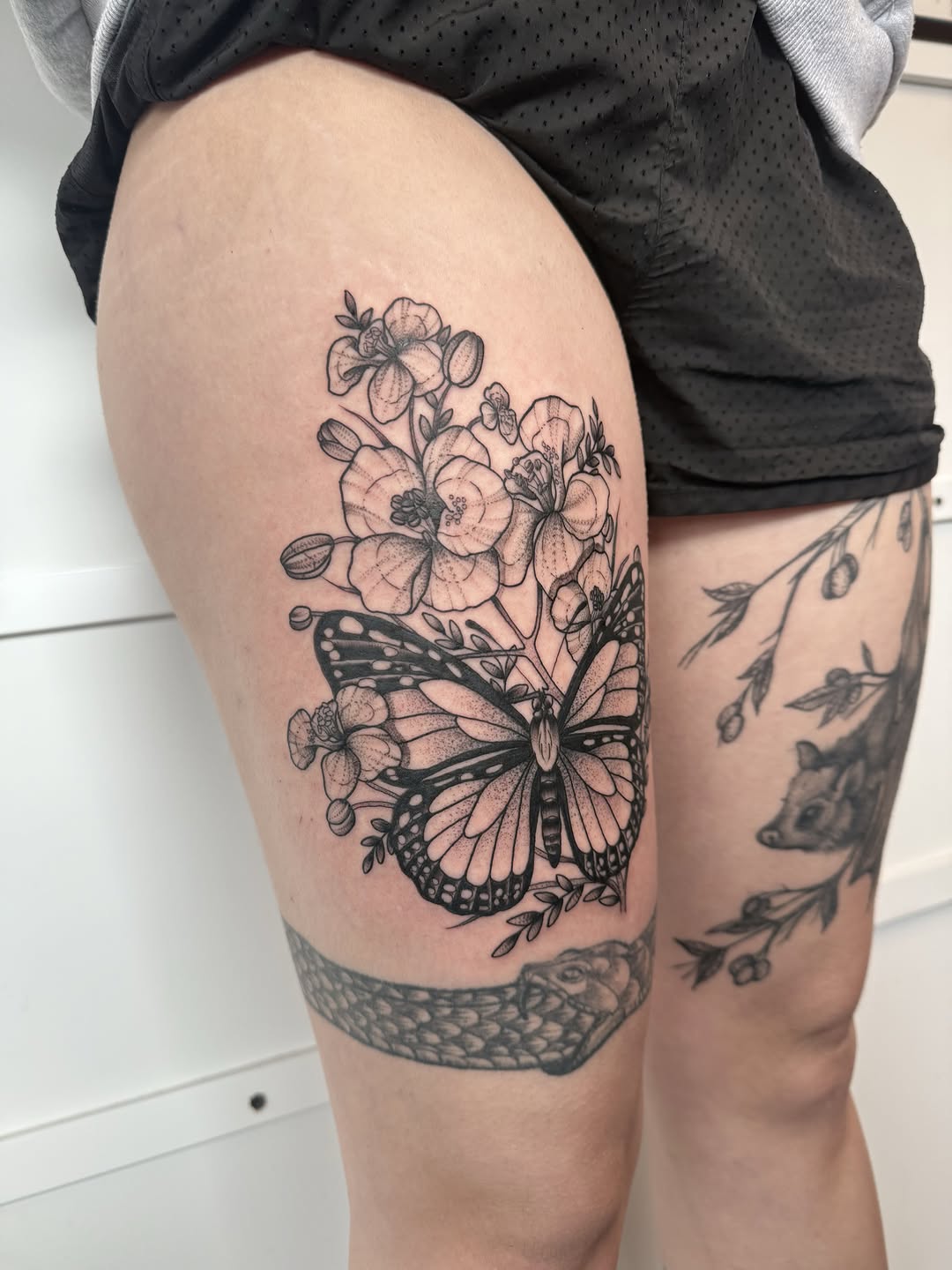Tattoo by @inkedbydelaney — fine_line, black_and_grey