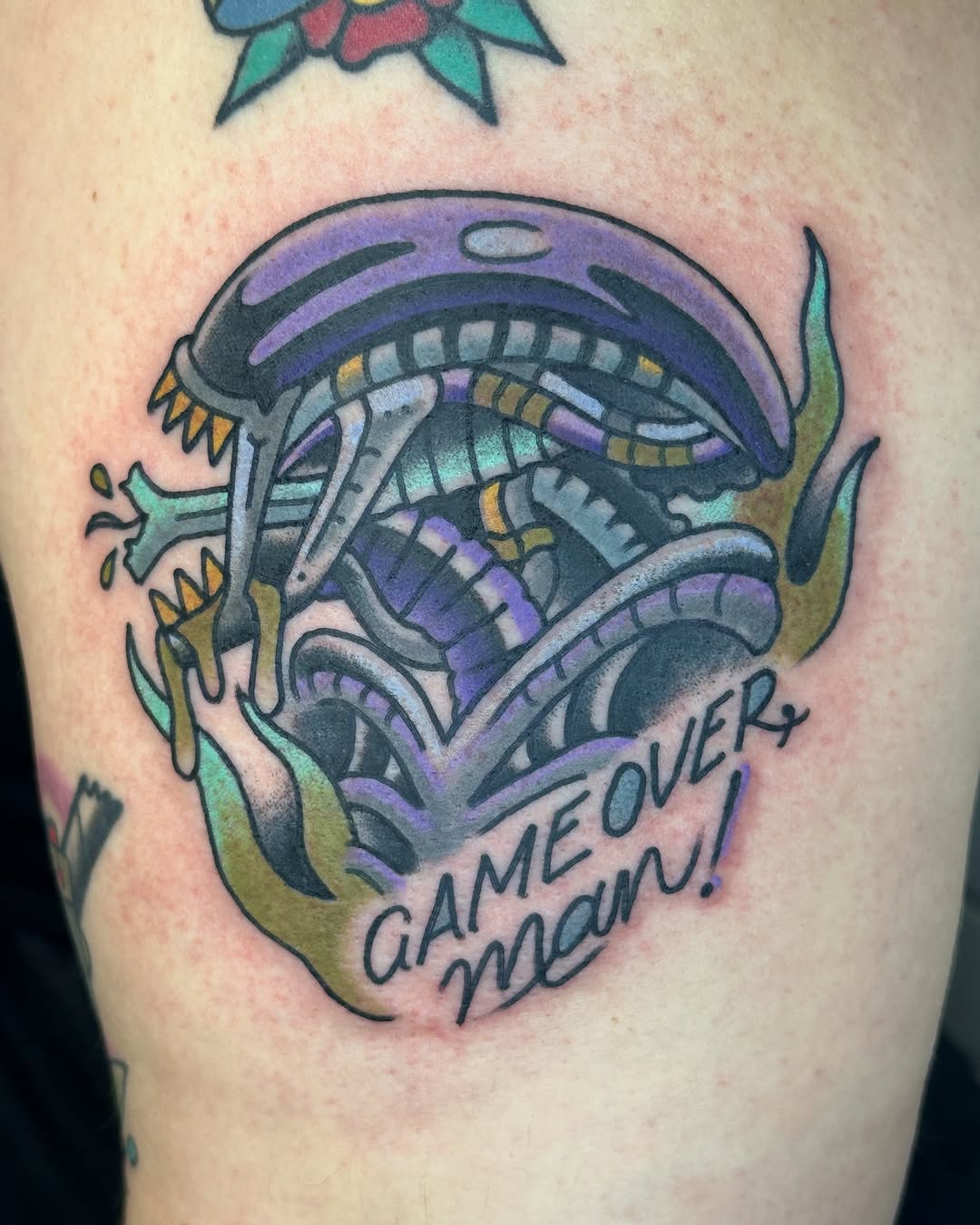 Tattoo by @verylame β new_school, lettering_script