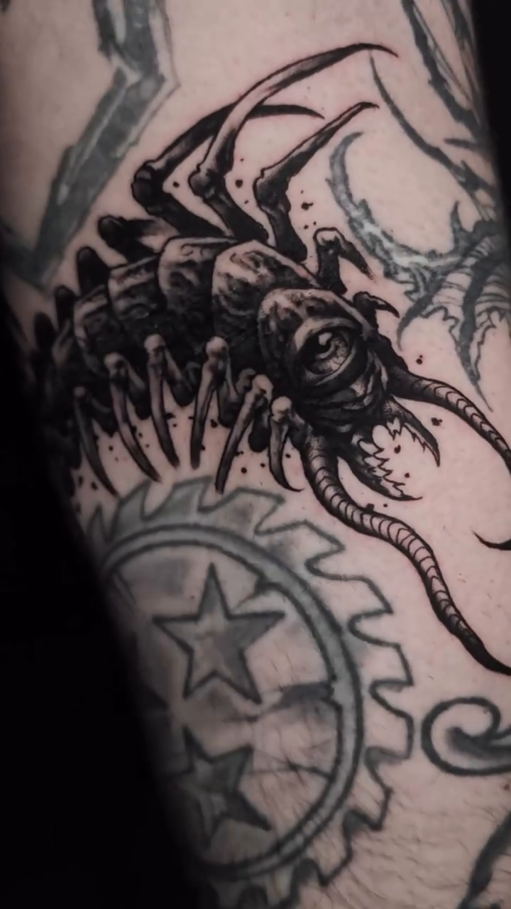 Tattoo by @crawlspace_tattoo โ black_and_grey, realism