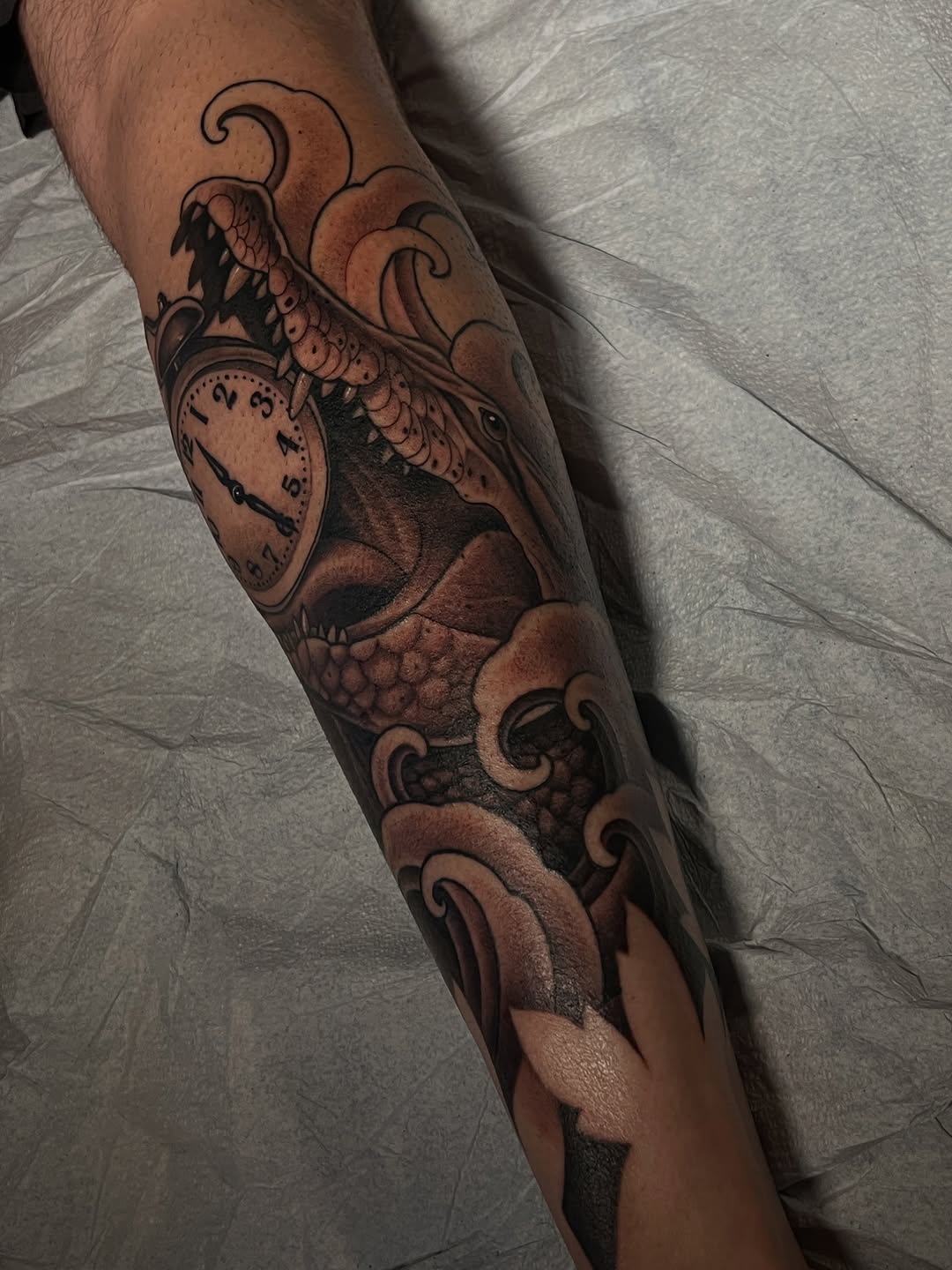 Tattoo by @maya.wild.art โ japanese_irezumi, black_and_grey